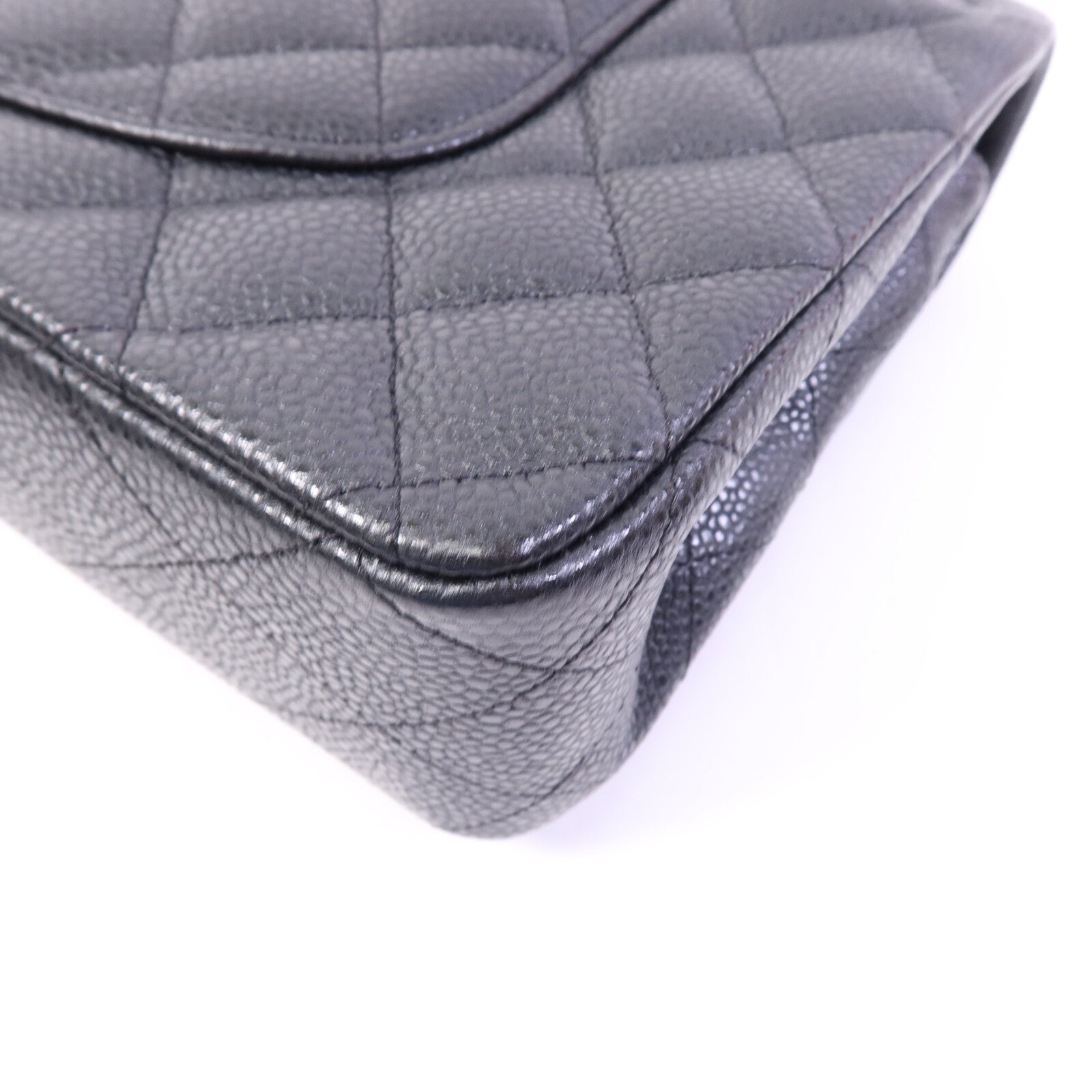 CHANEL 牛皮皮革Classic 25銀扣鏈帶肩背袋