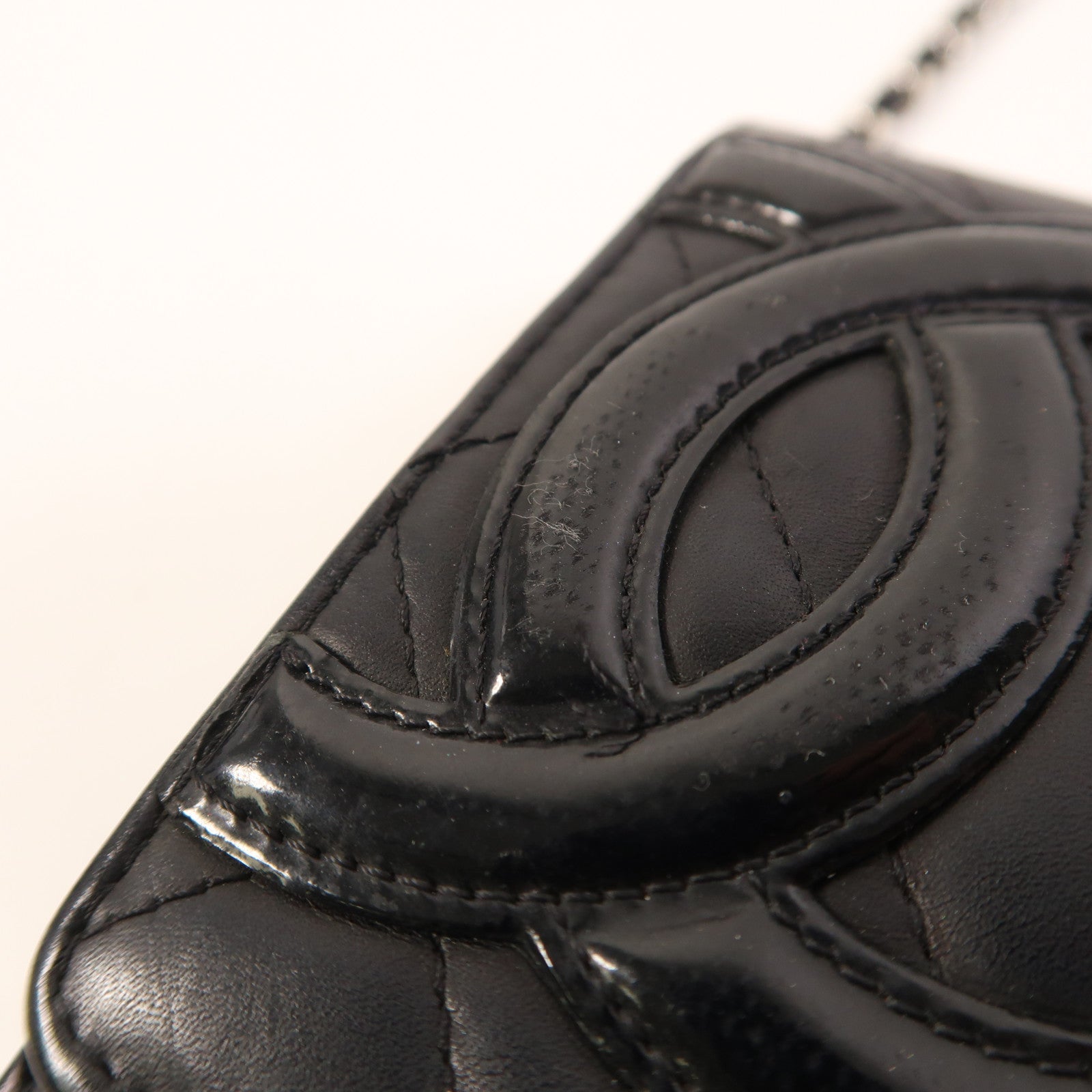 CHANEL 【激減優惠】羊皮皮革WOC Wallet On Chain銀扣鏈帶肩背袋