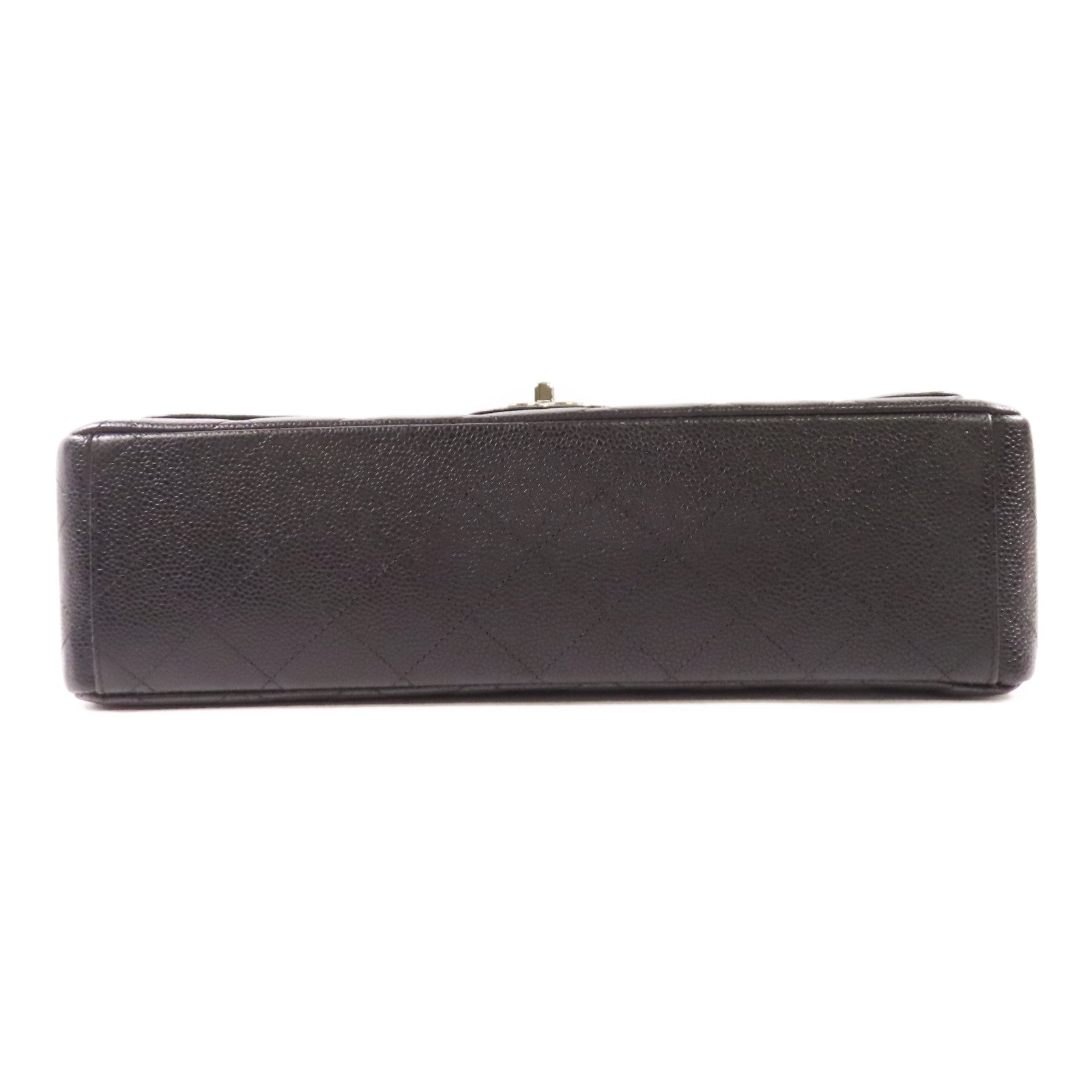 CHANEL 牛皮皮革Maxi Classic銀扣鏈帶肩背袋
