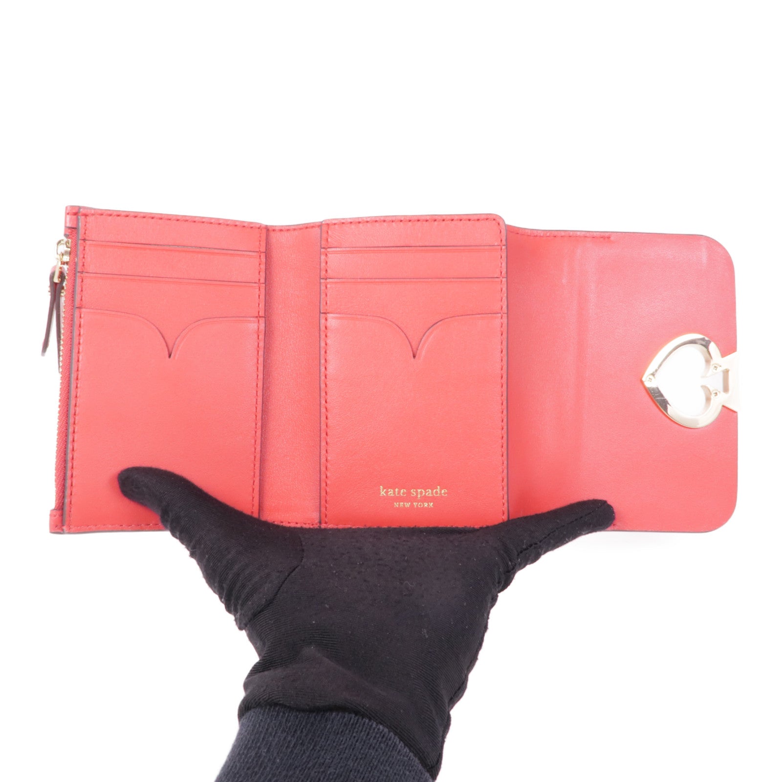 Kate Spade 【激減優惠】牛皮皮革Wallet金扣錢包