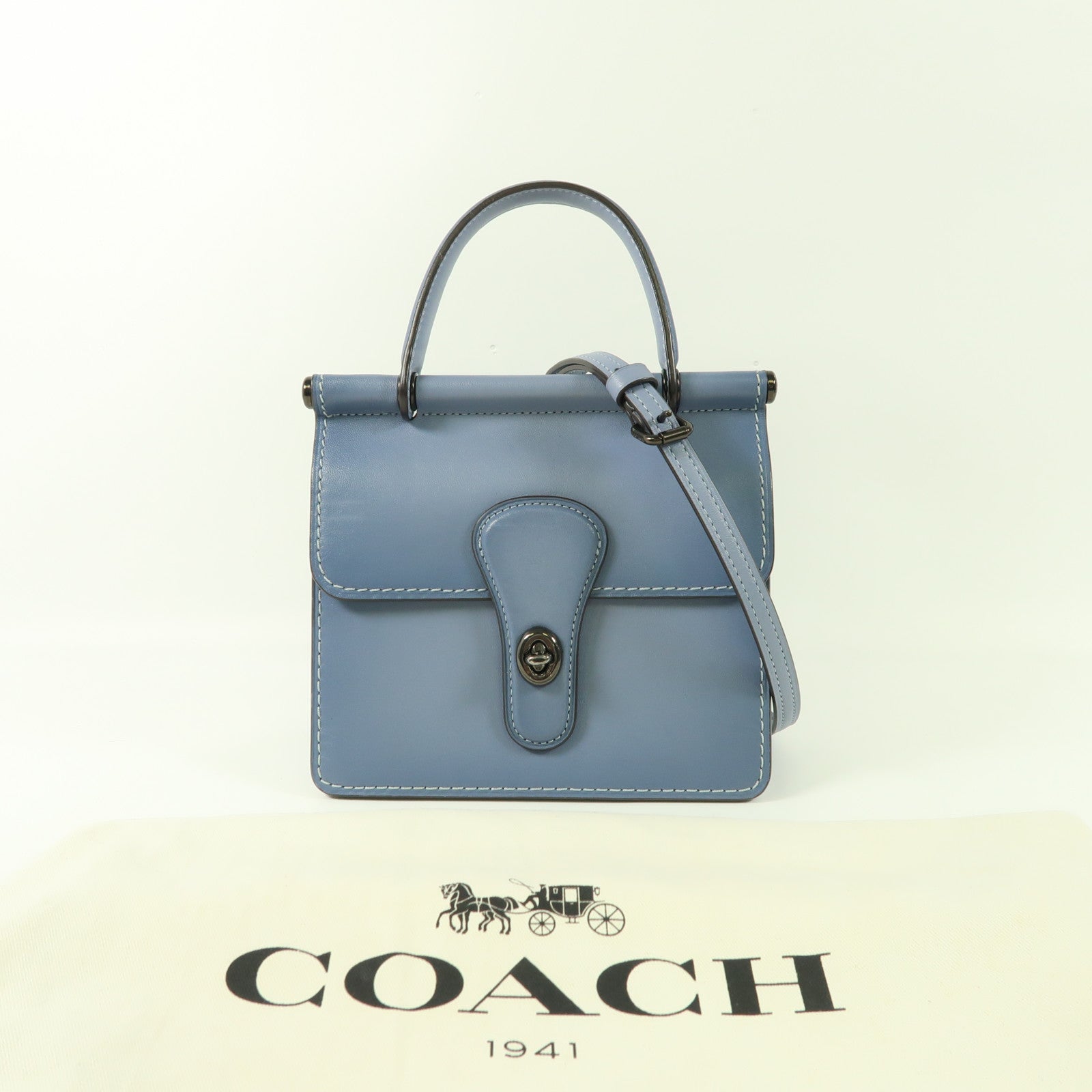COACH 牛皮皮革2 Way Shoulder Bag手挽肩背兩用袋