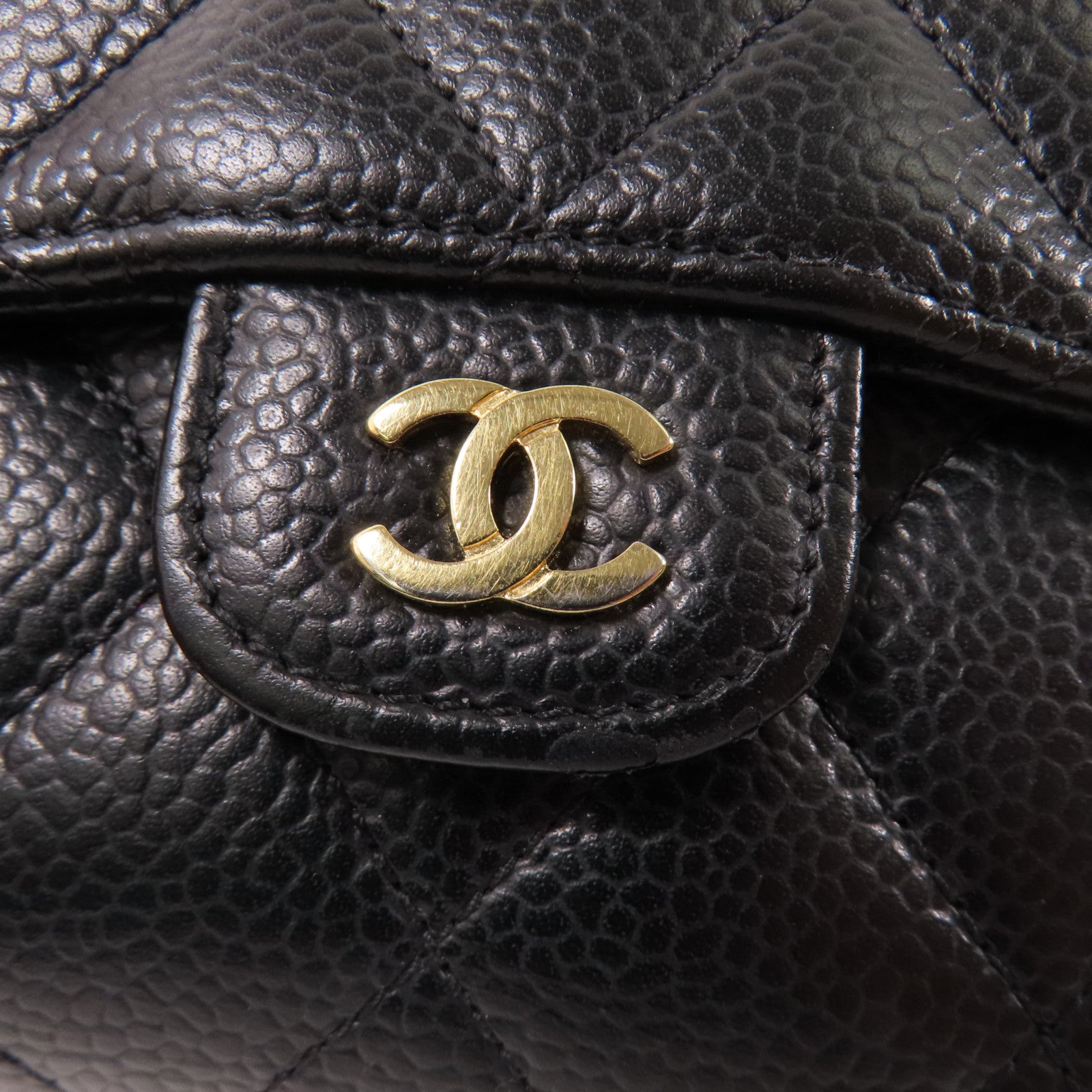 CHANEL 牛皮皮革Small Flap Wallet金扣短錢包