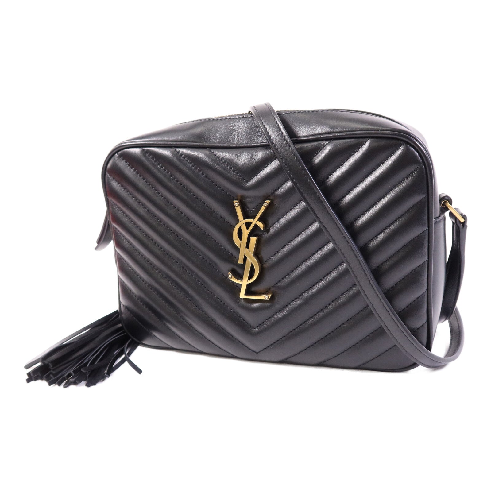 SAINT LAURENT 牛皮皮革Lou Camera Bag金扣肩背袋