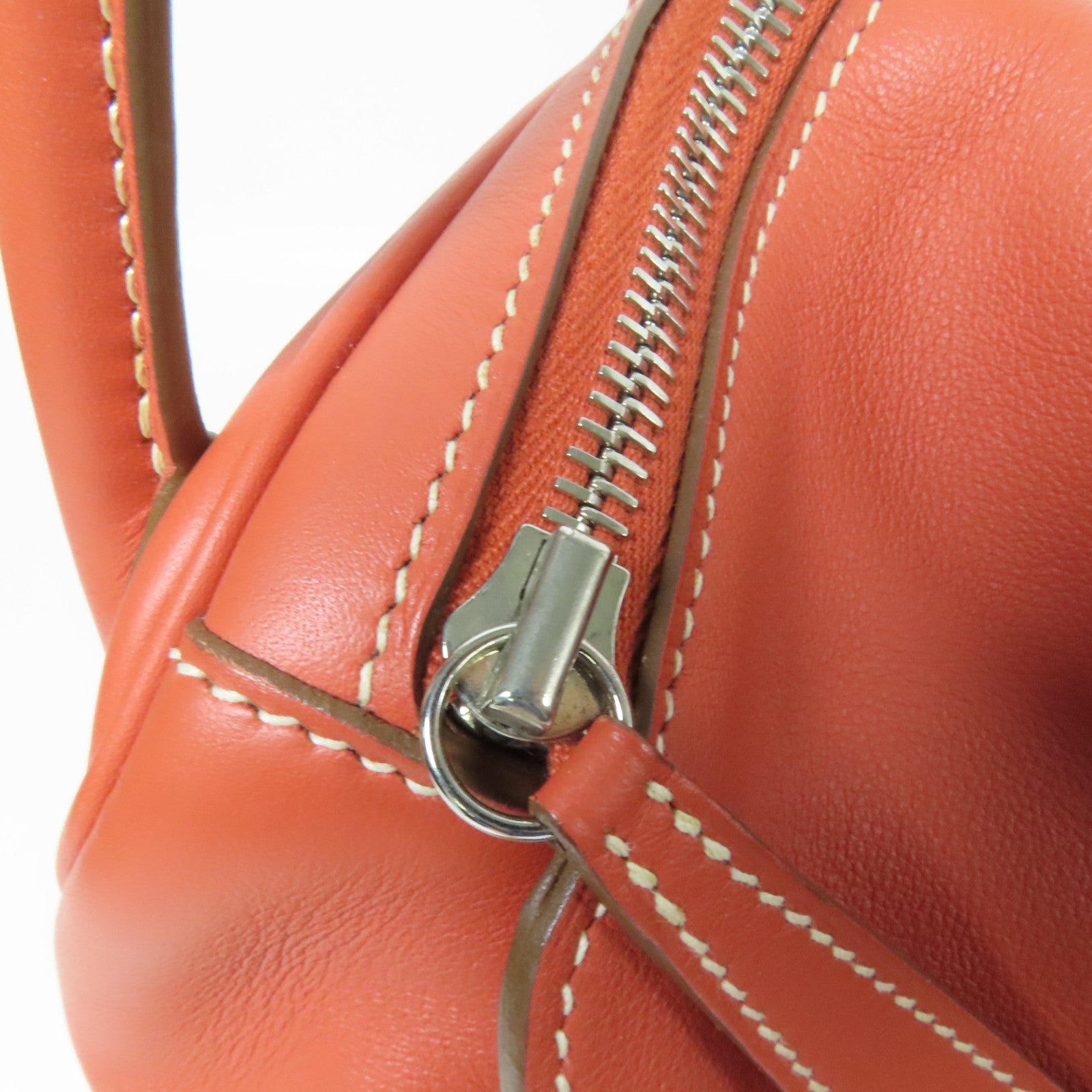 HERMES Swift皮革Lindy 30銀扣手挽肩背兩用袋Rose Jaipur