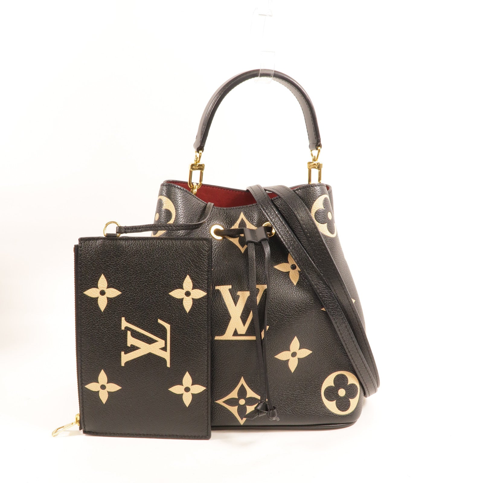LOUIS VUITTON Monogram Empreinte Bicolor Neo Noe MM金扣手挽肩背兩用袋