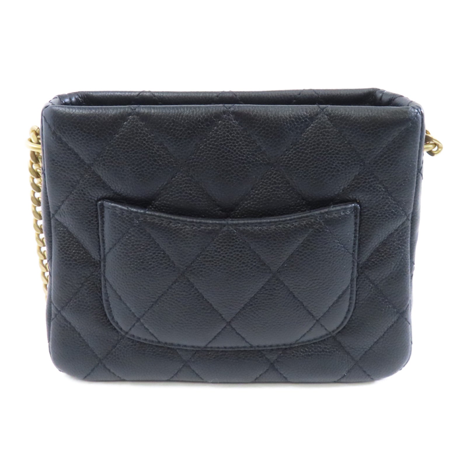 CHANEL 【激減優惠】菱格Caviar皮革Chain Shoulder Bag金扣鏈帶肩背袋黑色