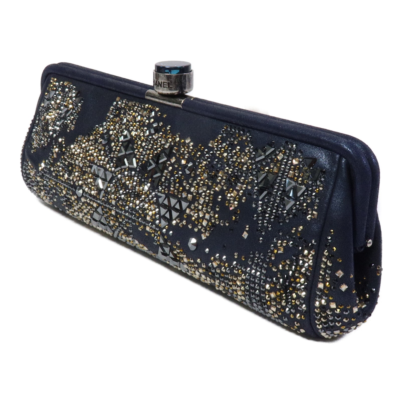 CHANEL 山羊皮皮革/水晶Metiers d'Art Crystal Clutch手拿包