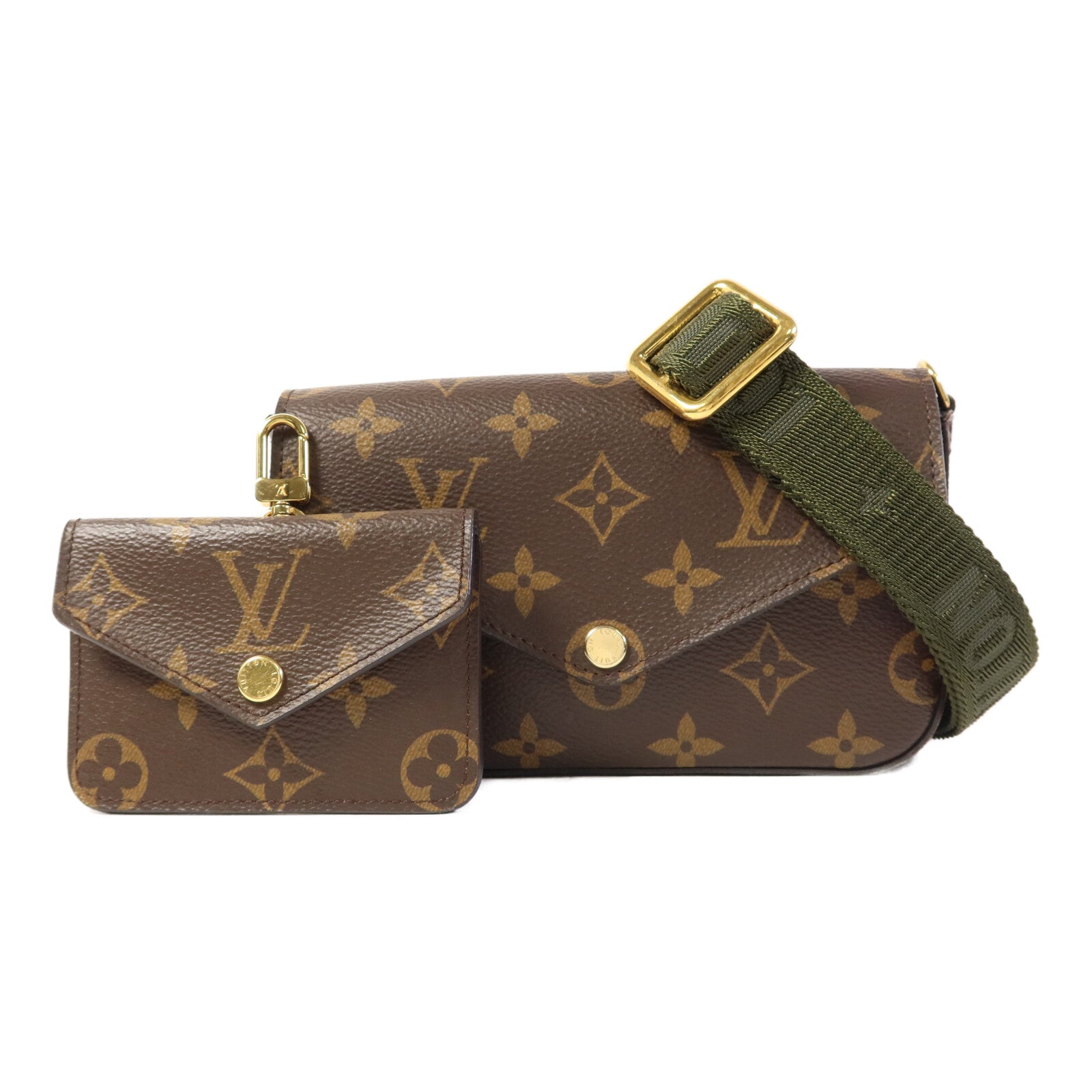LOUIS VUITTON Monogram Felicie Strap & Go金扣肩背袋