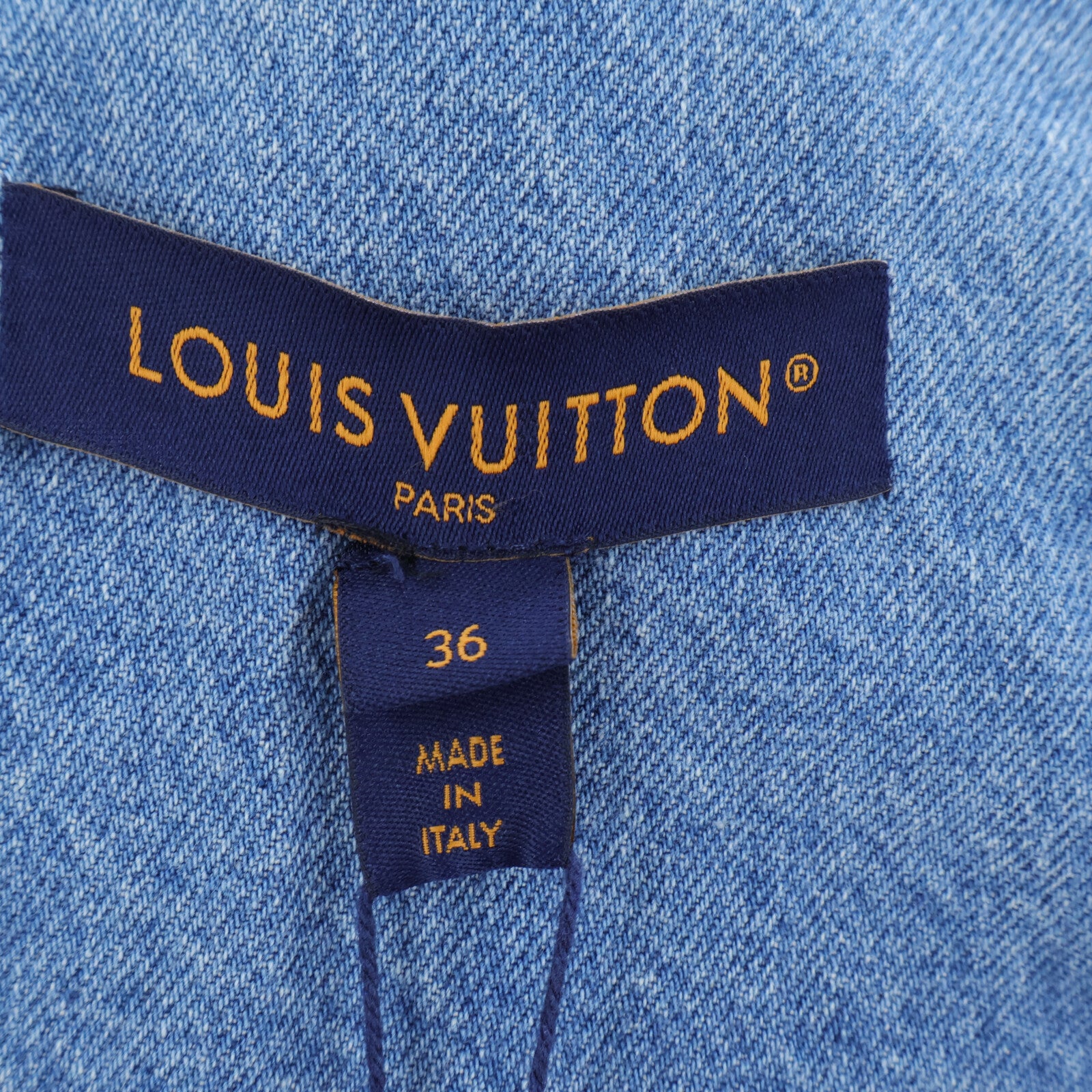 LOUIS VUITTON Collarless Double-Breasted Denim Jacket外套