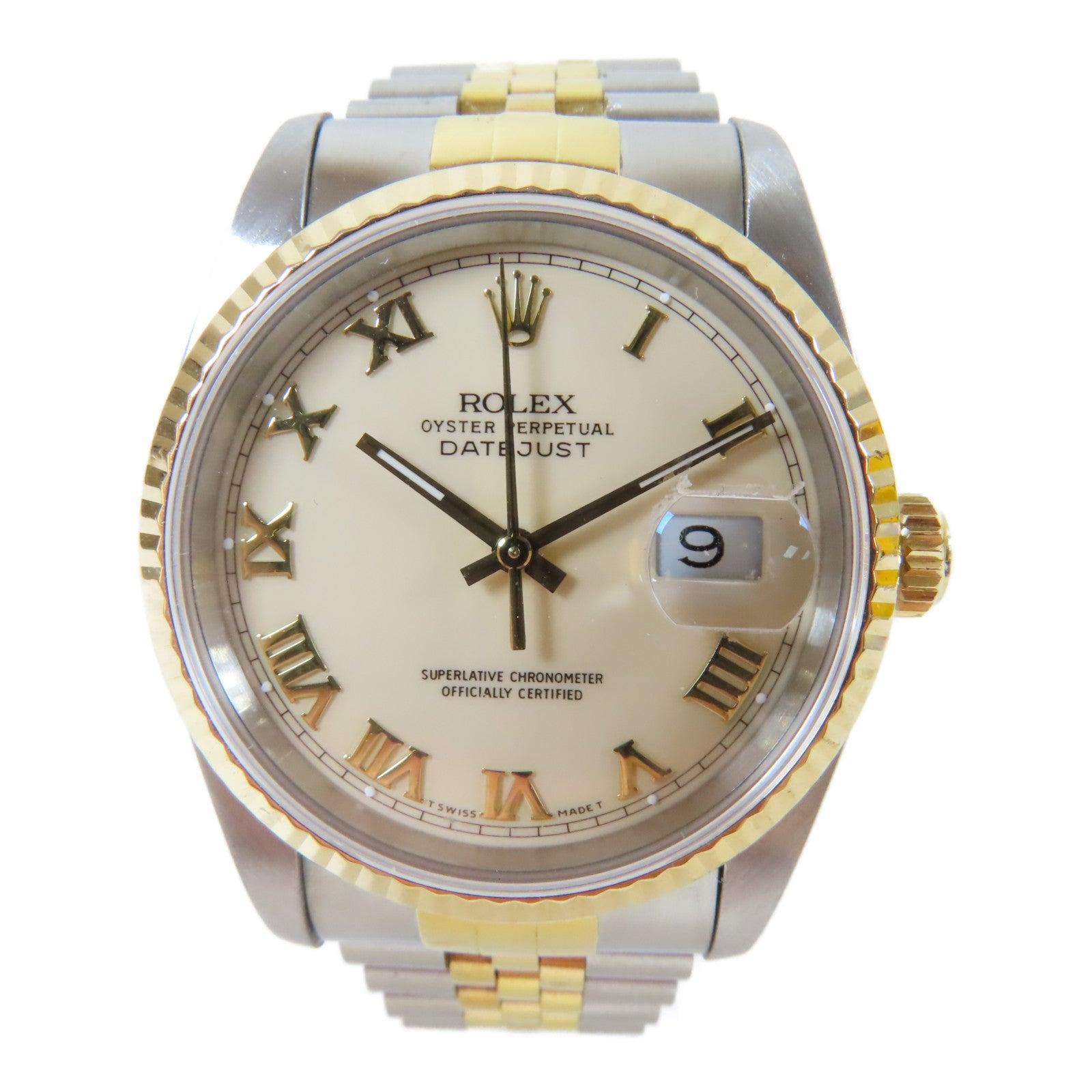 ROLEX Datejust不鏽鋼/18K黃金手錶自動機芯奶油色