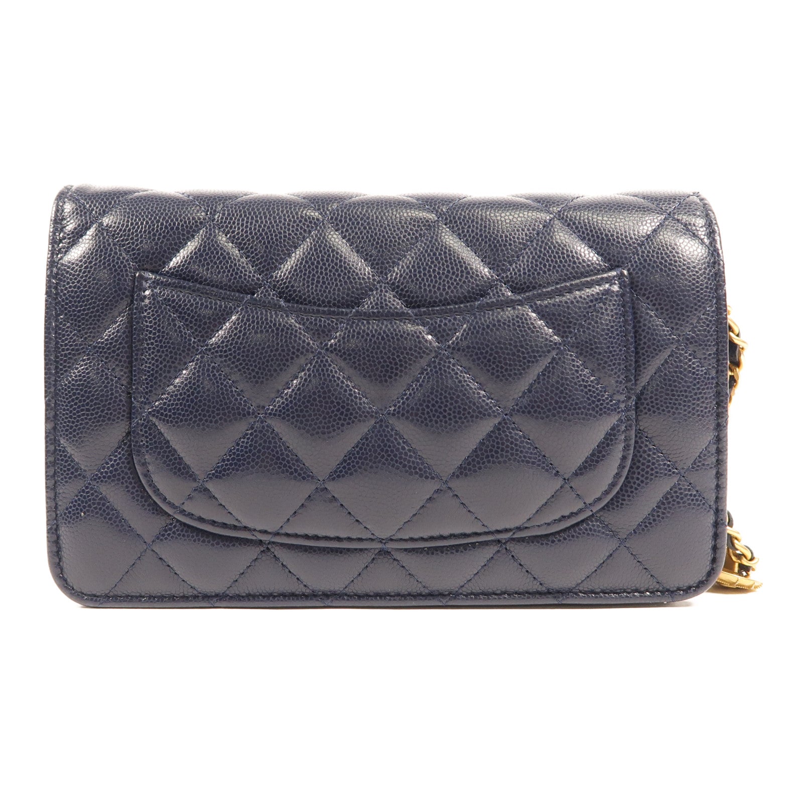 CHANEL 牛皮皮革WOC Wallet On Chain金扣鏈帶肩背袋