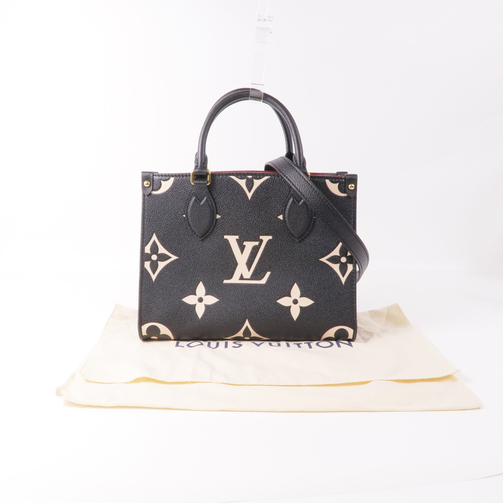 LOUIS VUITTON【激減優惠】 Monogram Empreinte On The Go PM金扣手挽肩背兩用袋