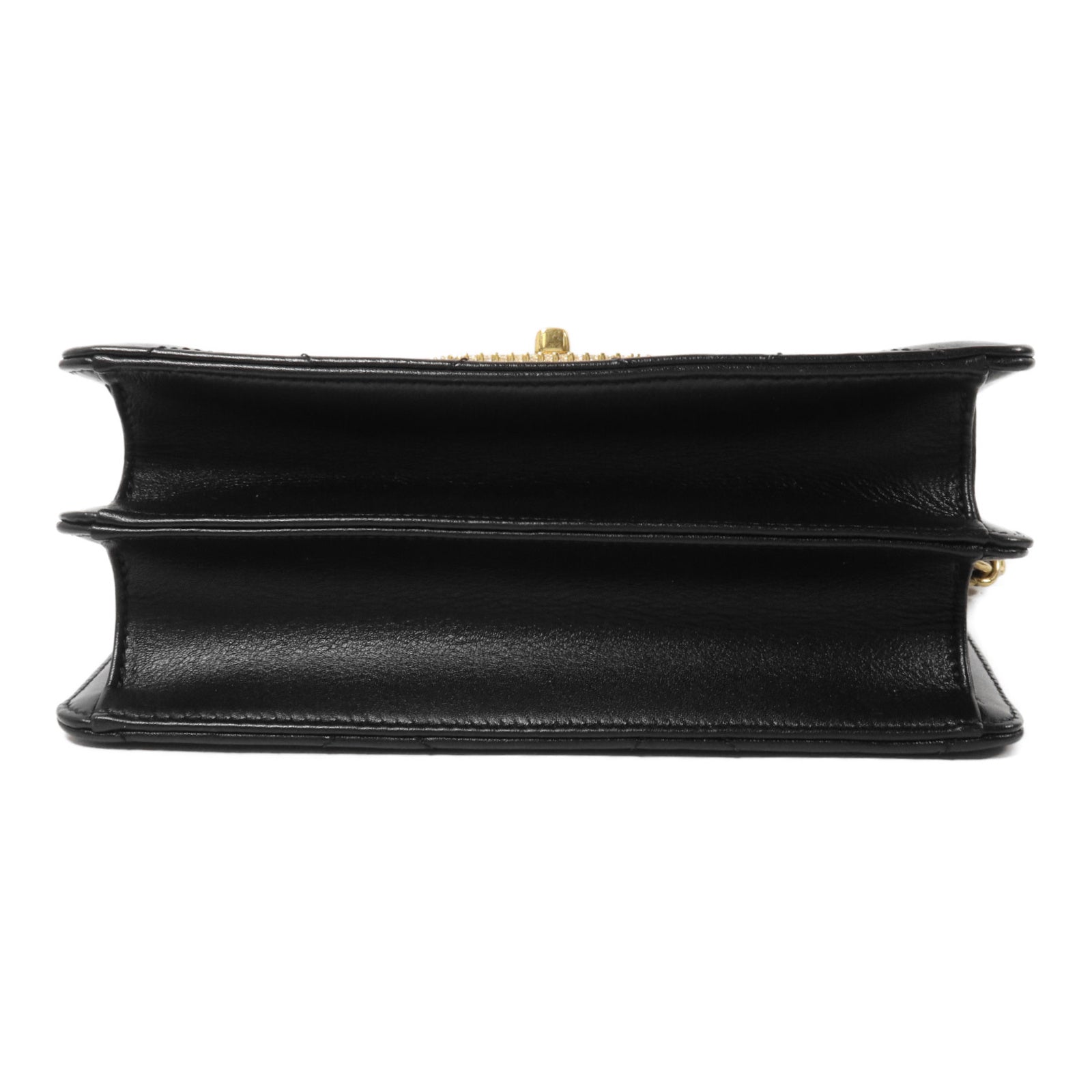 CHANEL 羊皮皮革Octagonal Buckle Mini Flap Bag鏈帶肩背袋