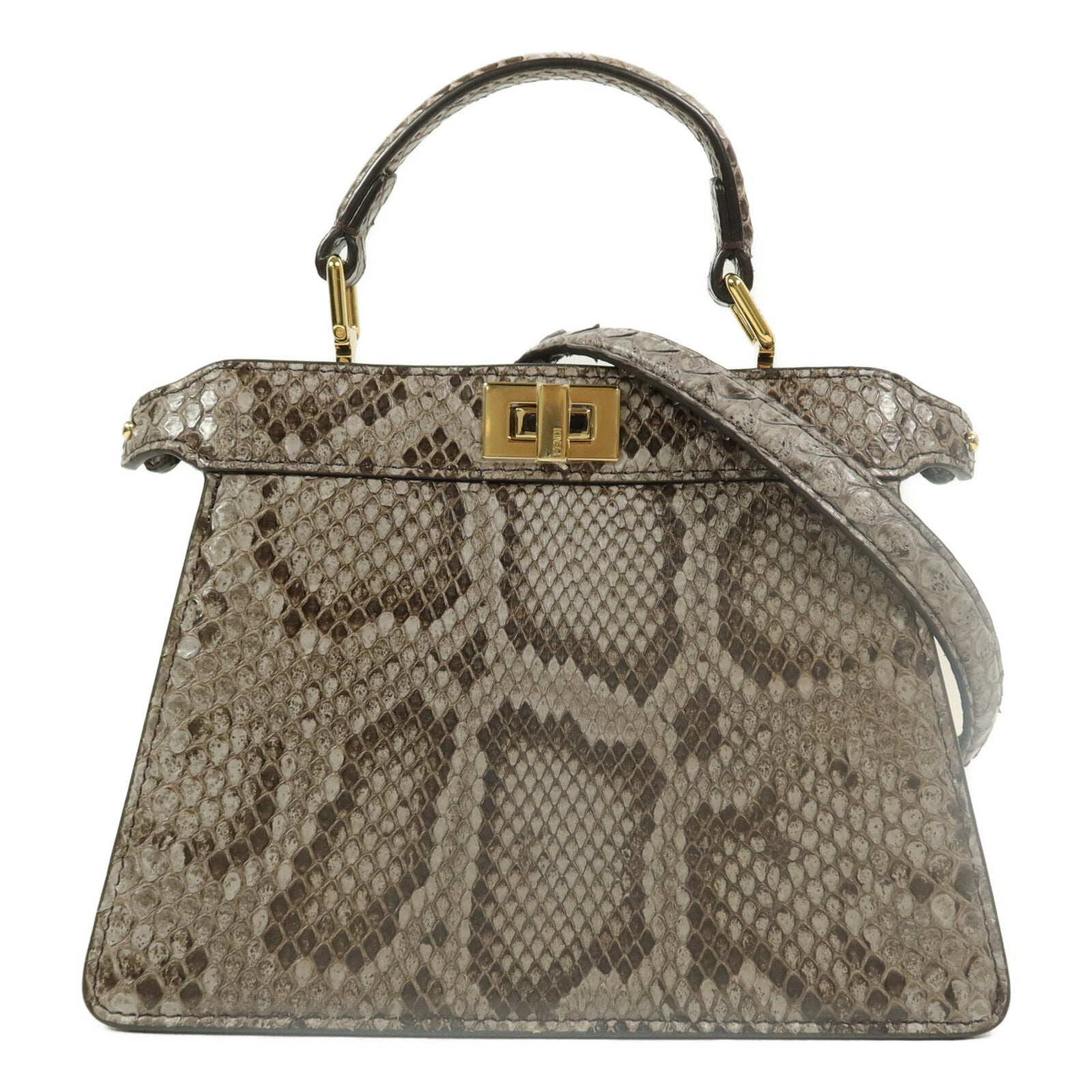 FENDI 珍稀皮革Peekaboo Iseeu Mini手挽肩背兩用袋