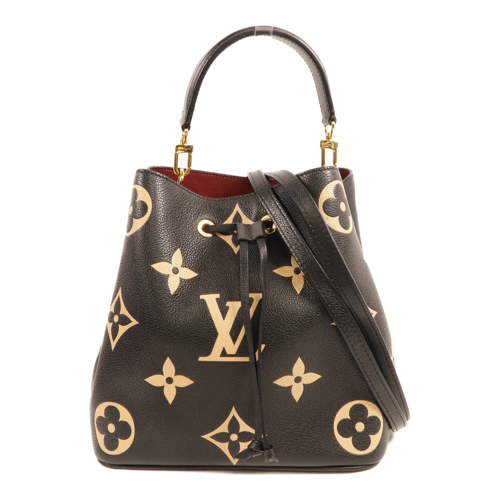 LOUIS VUITTON Monogram Empreinte Bicolor Neo Noe MM金扣手挽肩背兩用袋