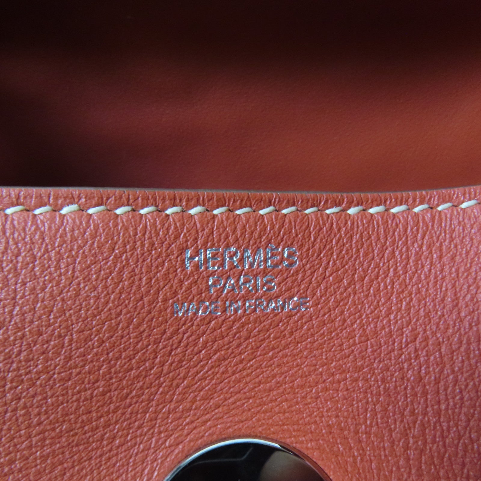 HERMES Swift皮革Lindy 30銀扣手挽肩背兩用袋Rose Jaipur