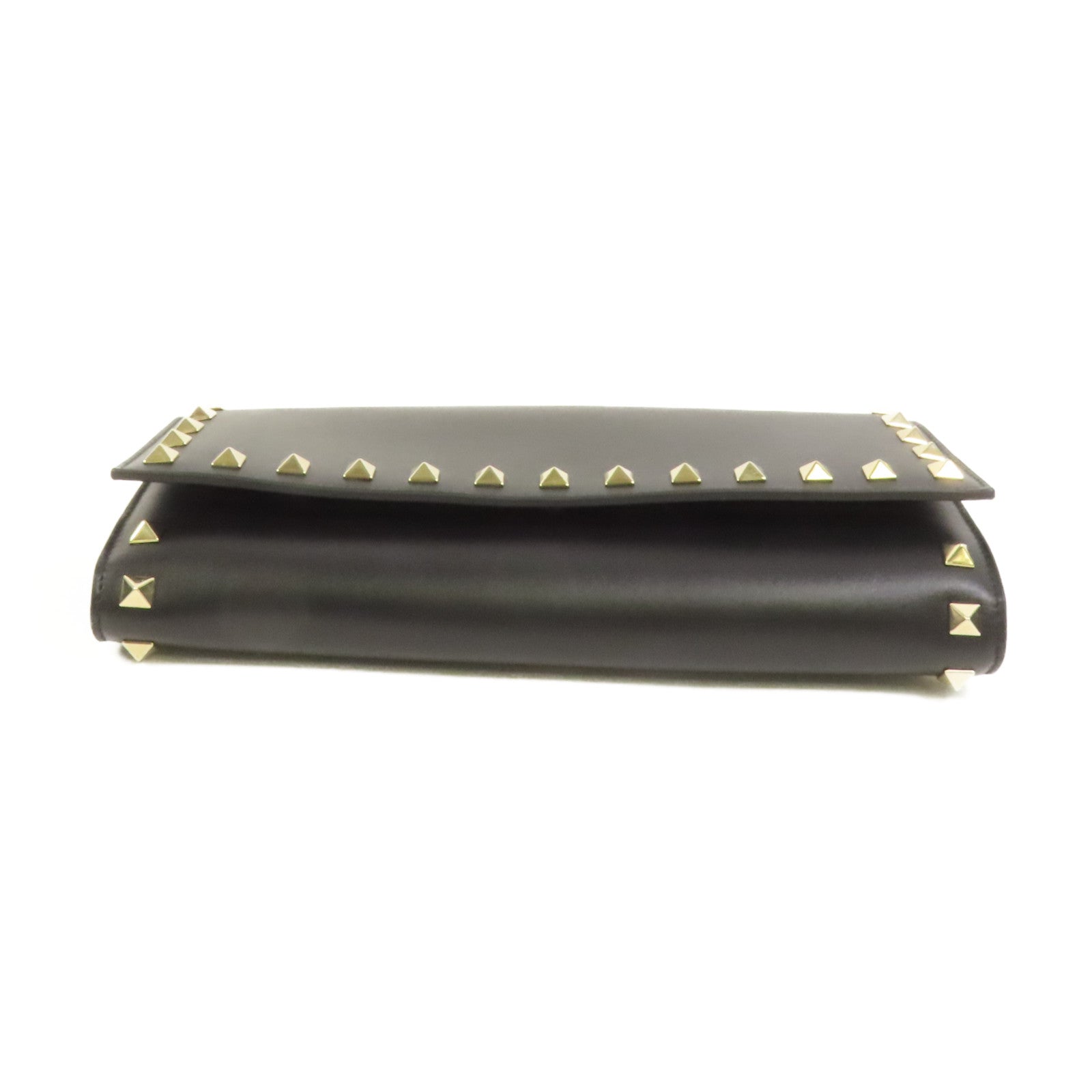 Valentino 【激減優惠】牛皮皮革Rockstud Clutch金扣長錢包