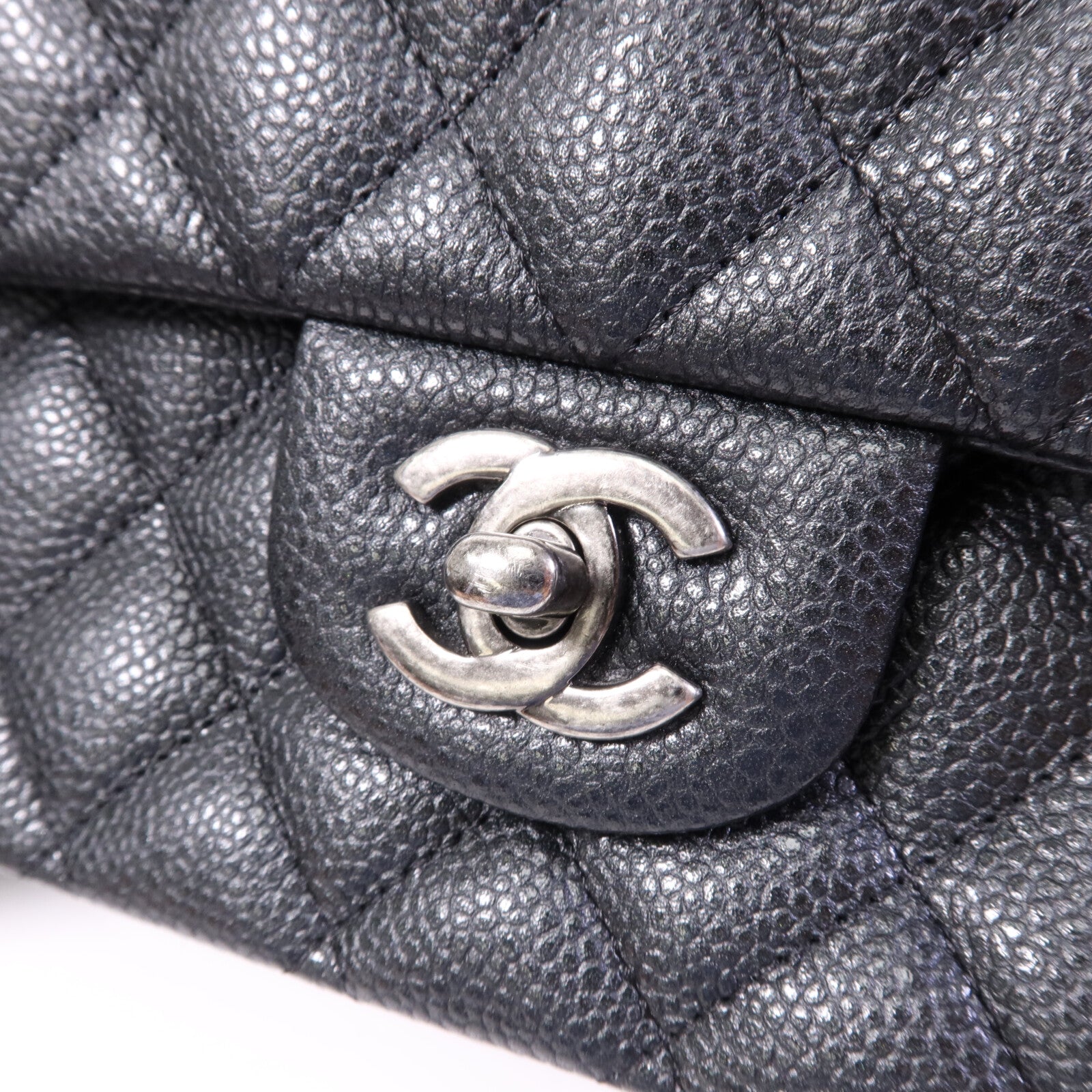 CHANEL 牛皮皮革Classic 25銀扣鏈帶肩背袋