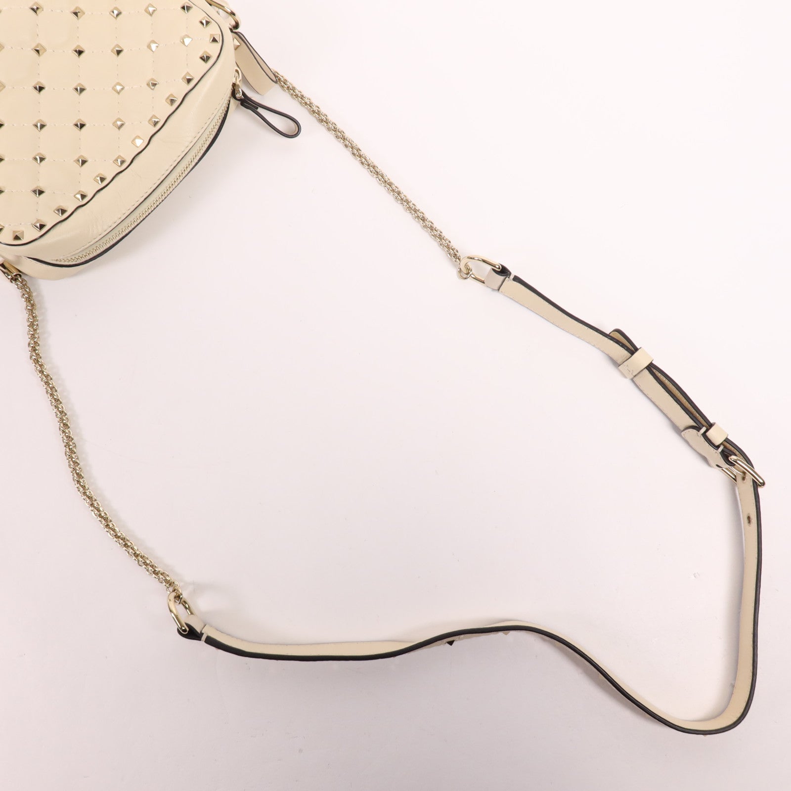 Valentino 牛皮皮革Shoulder Bag金扣肩背袋