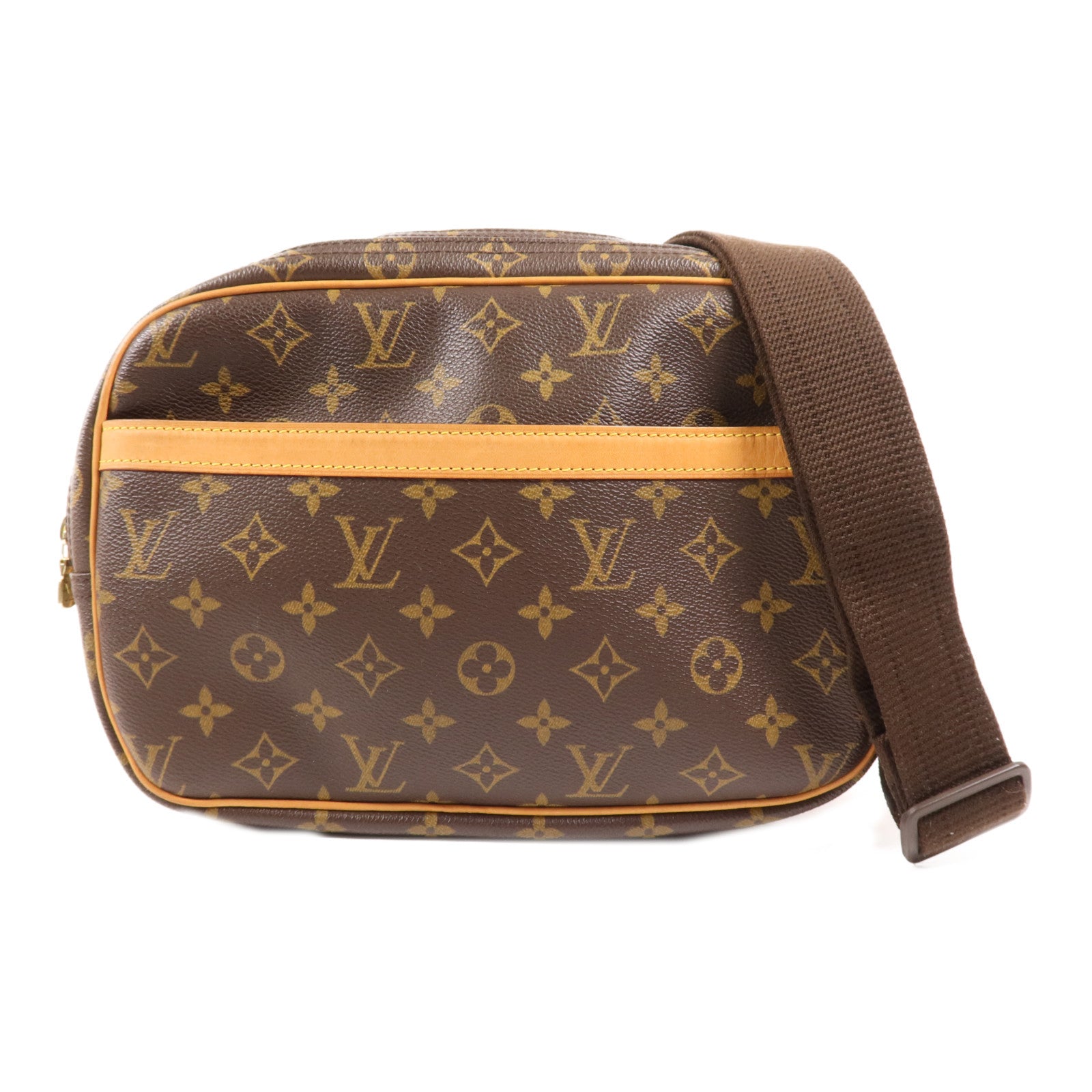 LOUIS VUITTON Monogram Reporter PM金扣肩背袋