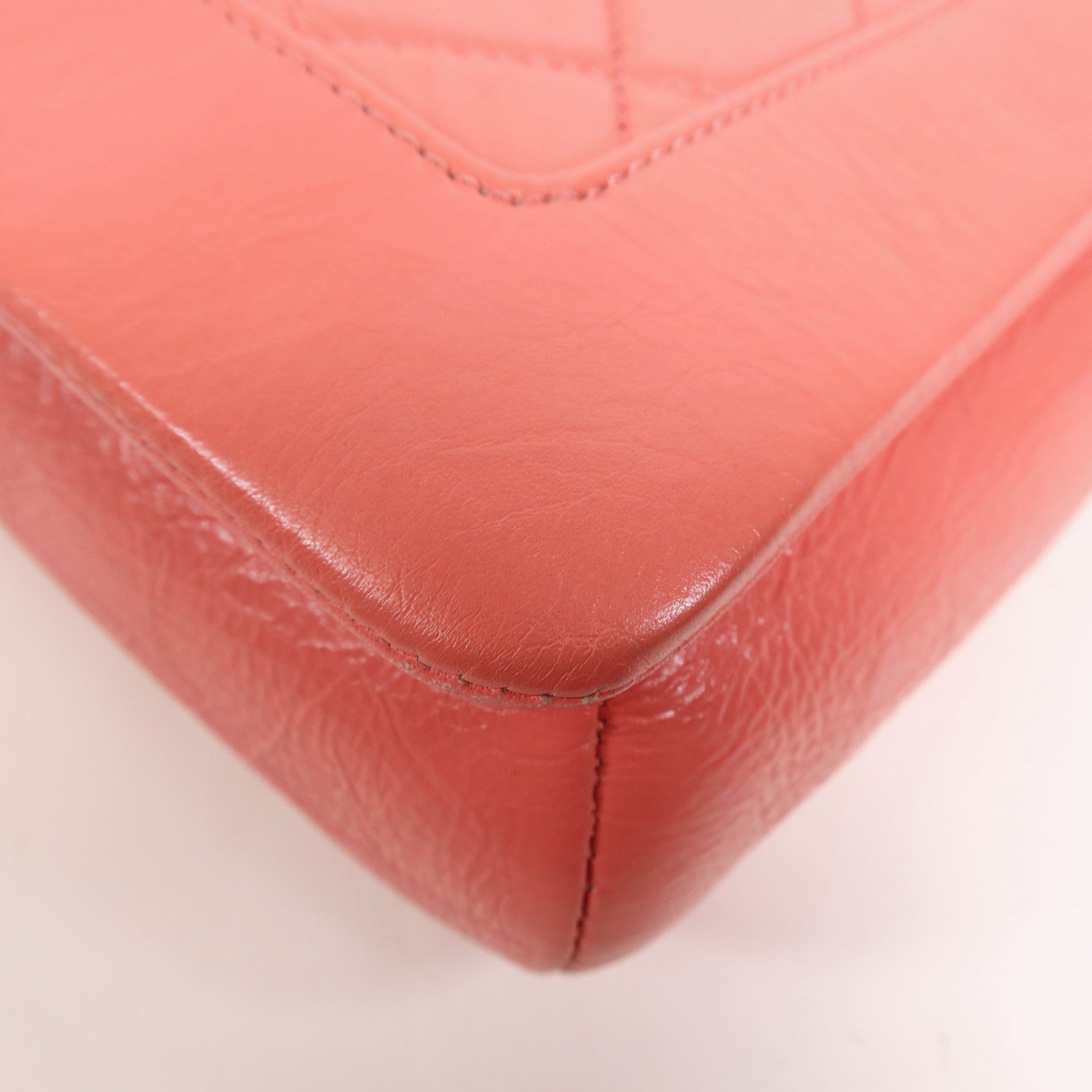 CHANEL 牛皮皮革Chain Shoulder銀扣鏈帶肩背袋