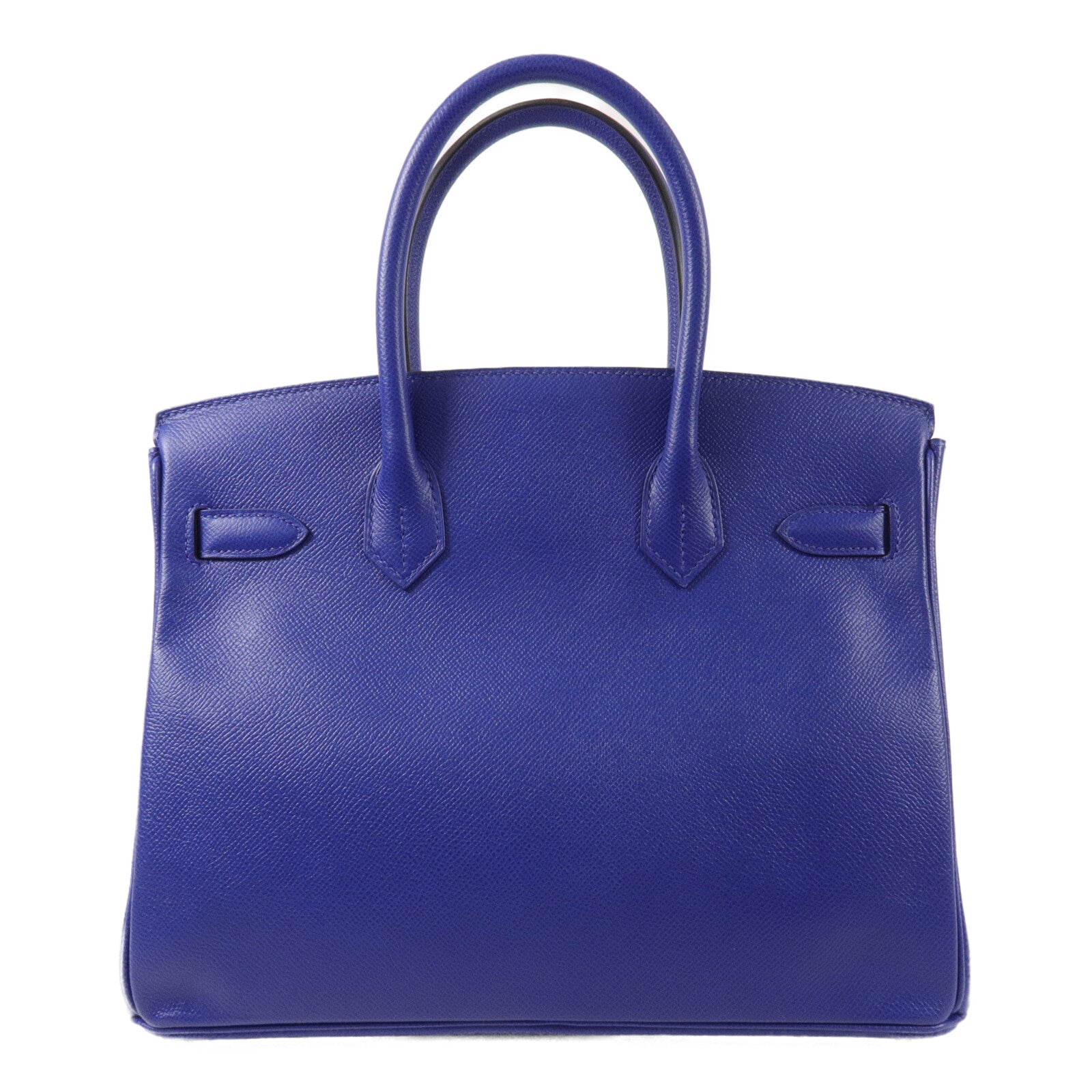 HERMES Epsom皮革Birkin 30手挽袋Bleu Electrique