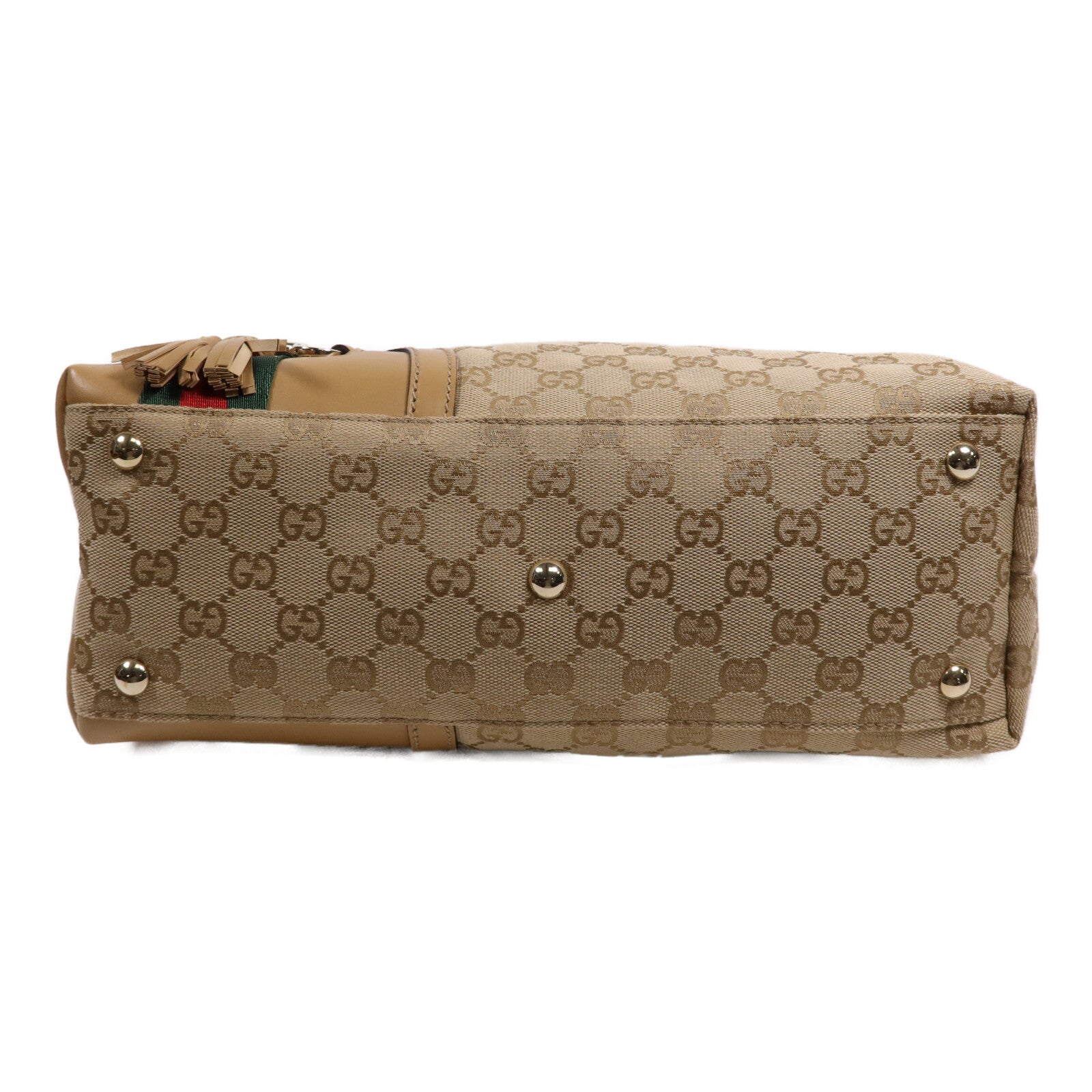 GUCCI 帆布Hand Bag金扣肩背袋