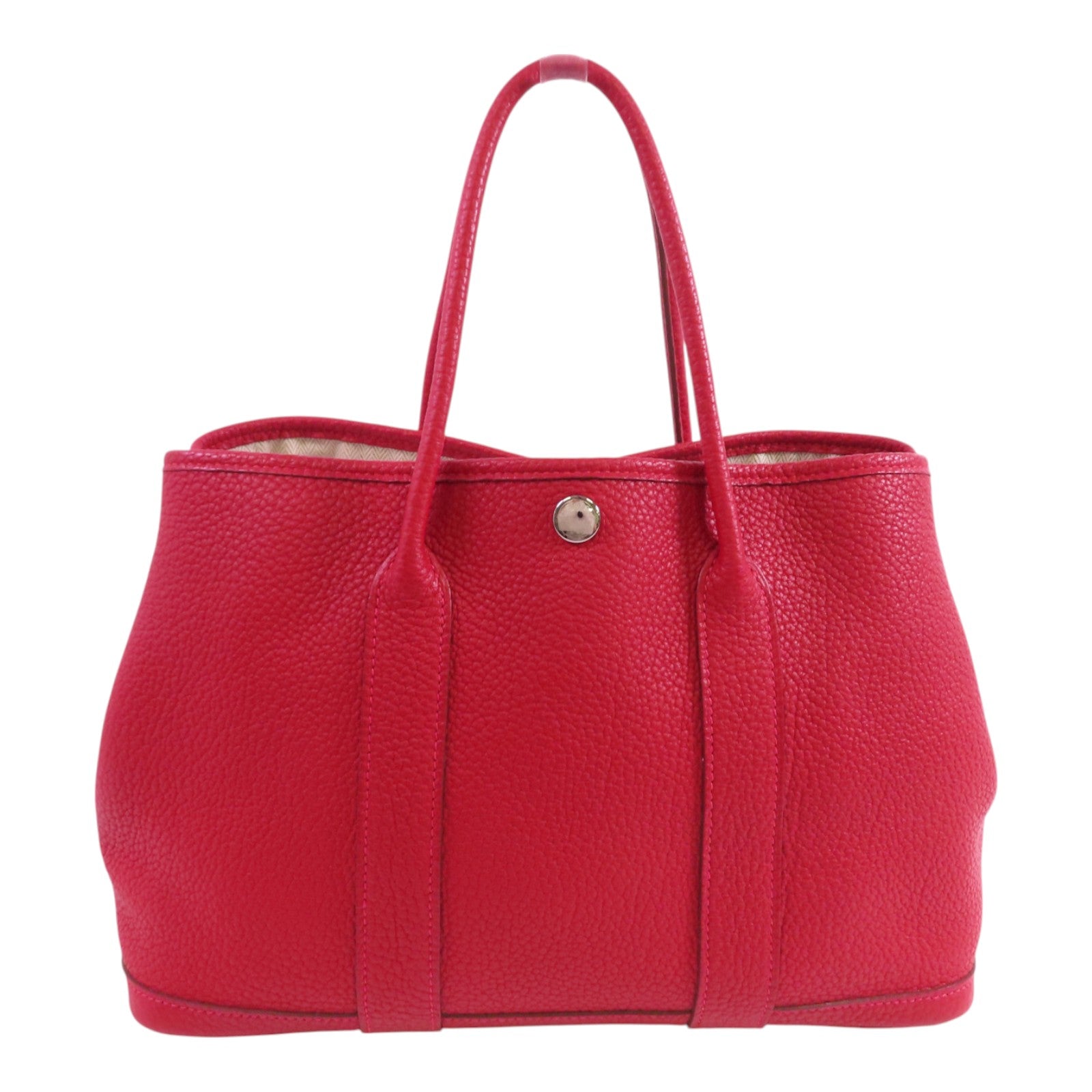 HERMES Negonda皮革Garden Party TPM Tote Bag銀扣手拿包