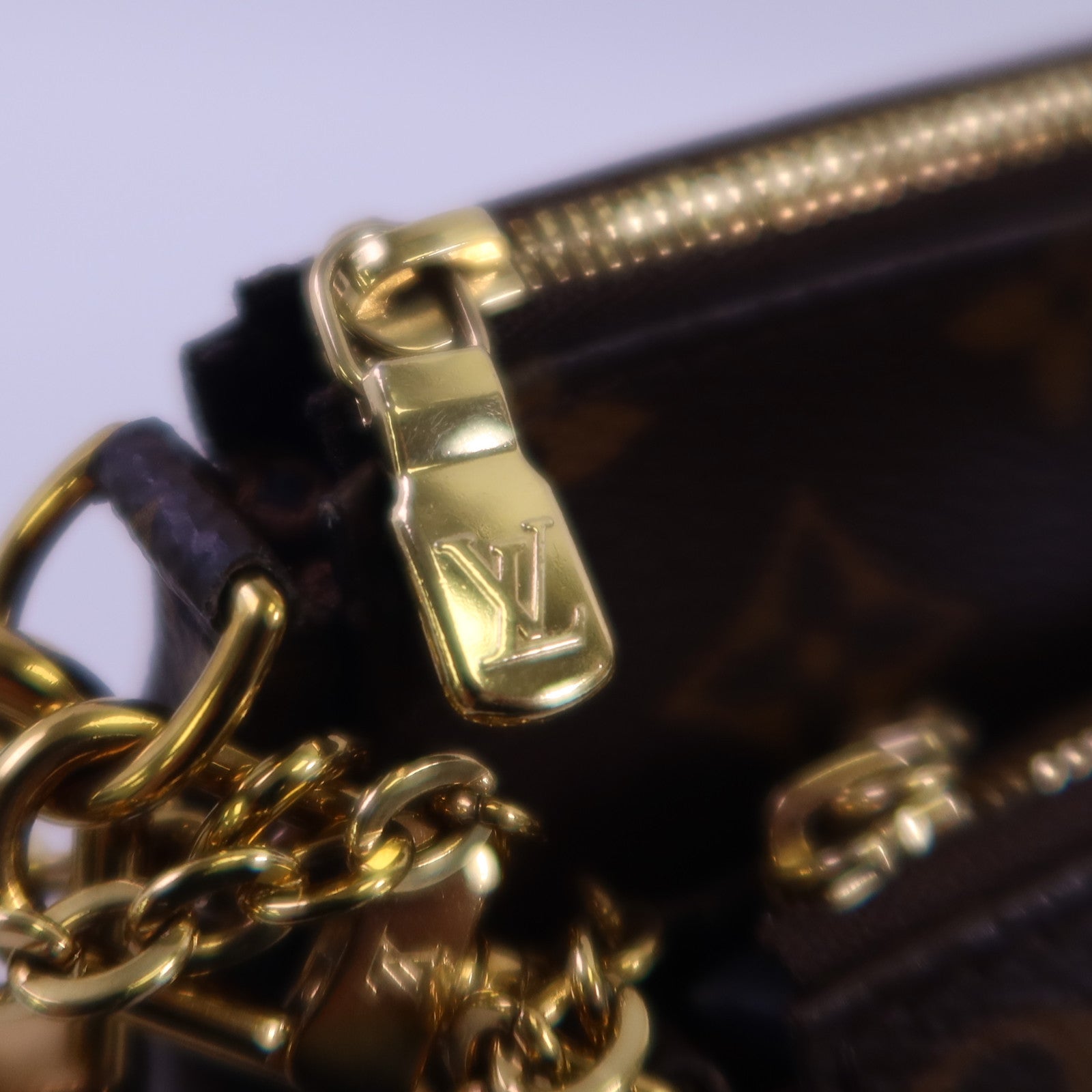 LOUIS VUITTON Monogram Multi Pochette Accessoires金扣手挽肩背兩用袋