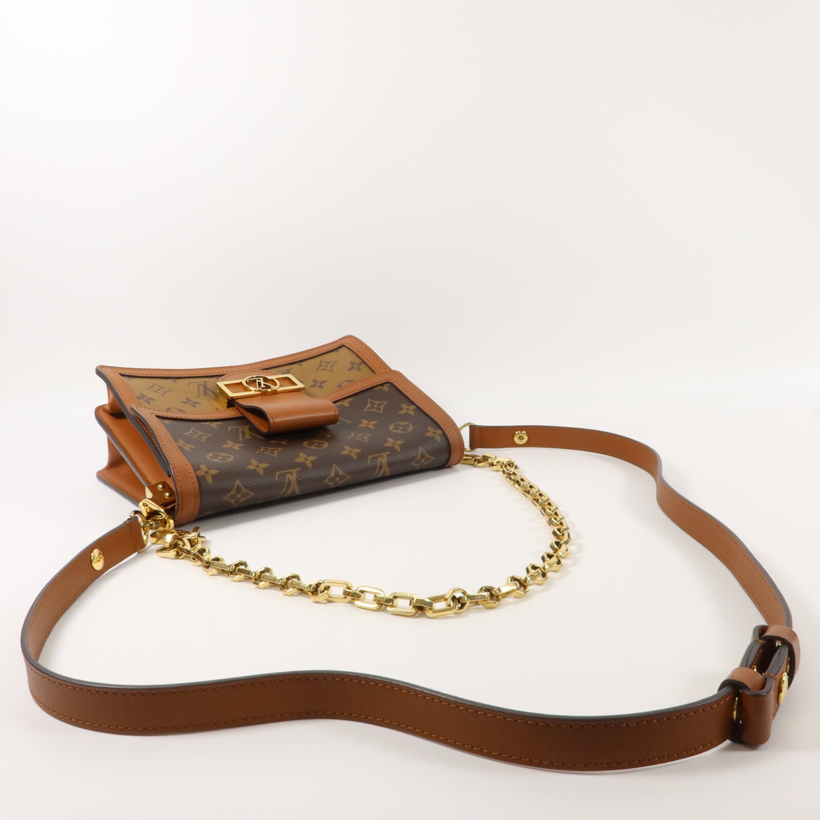 LOUIS VUITTON Monogram/Monogram Reverse Dauphine MM手挽肩背兩用袋