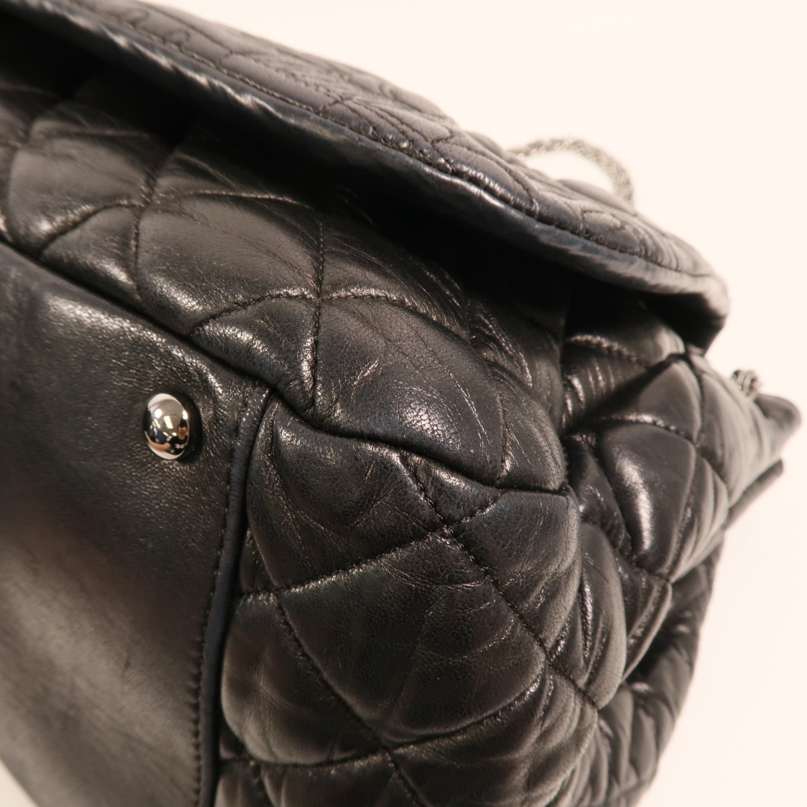 CHANEL 羊皮皮革Paris Moscou Flap Bag銀扣鏈帶肩背袋