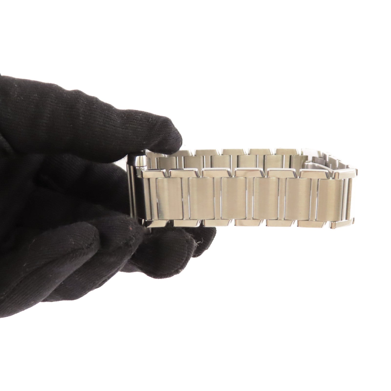 CARTIER Tank Francaise Watch不鏽鋼石英機芯手錶白色/銀色