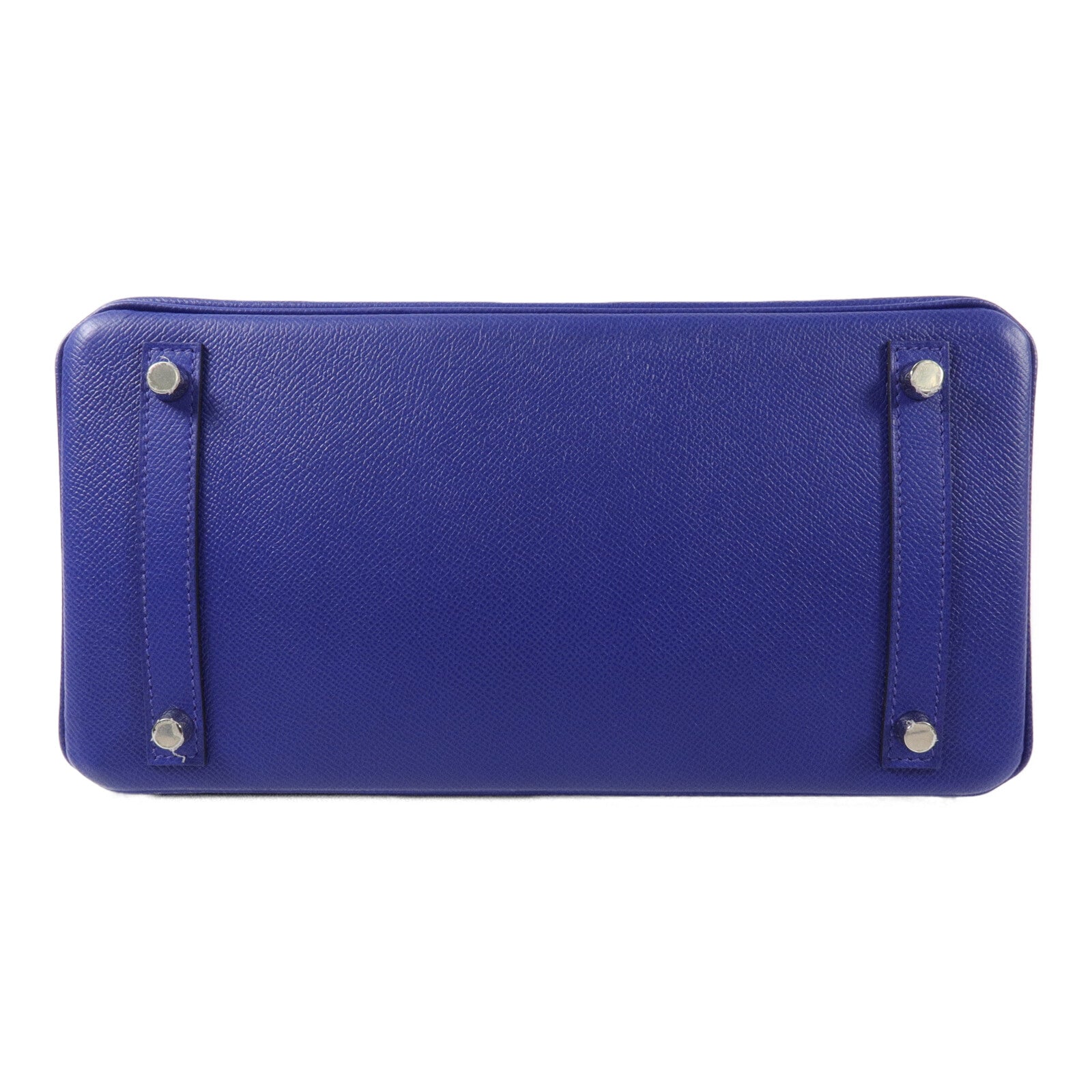 HERMES Epsom皮革Birkin 30手挽袋Bleu Electrique