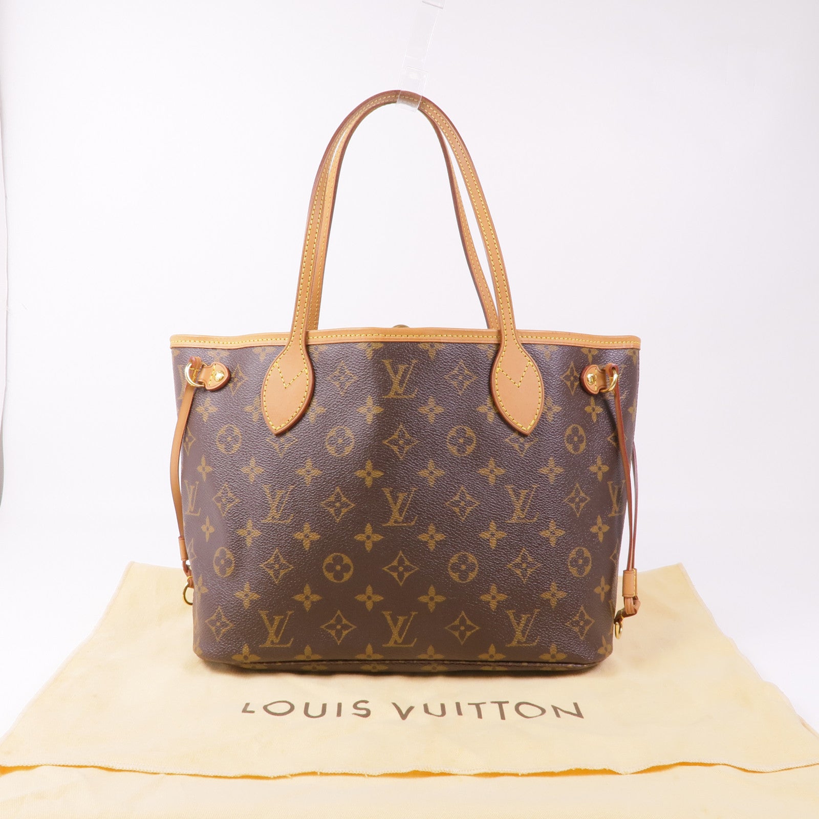 LOUIS VUITTON Monogram Neverfull PM金扣肩背袋