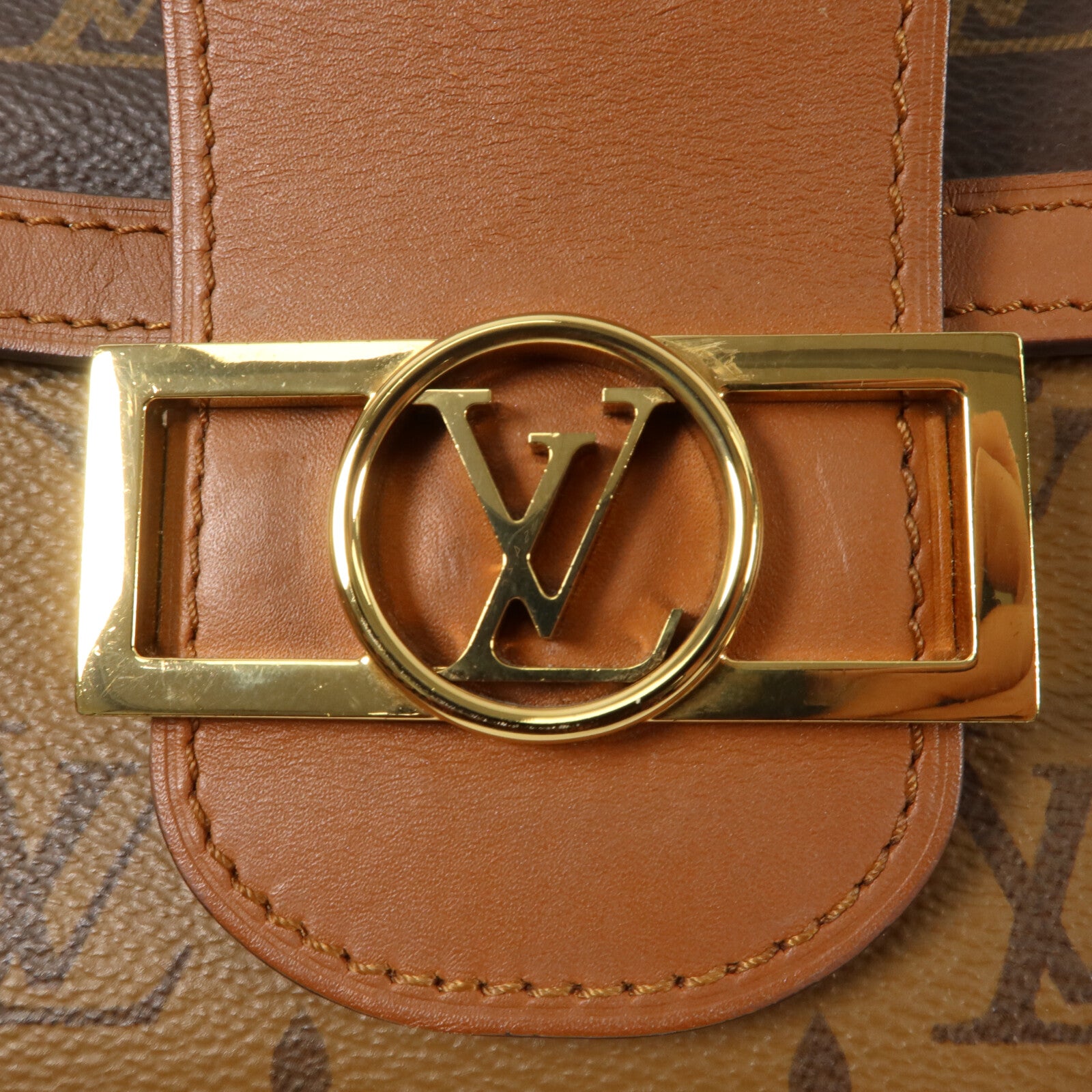LOUIS VUITTON Monogram/Monogram Reverse Dauphine MM手挽肩背兩用袋
