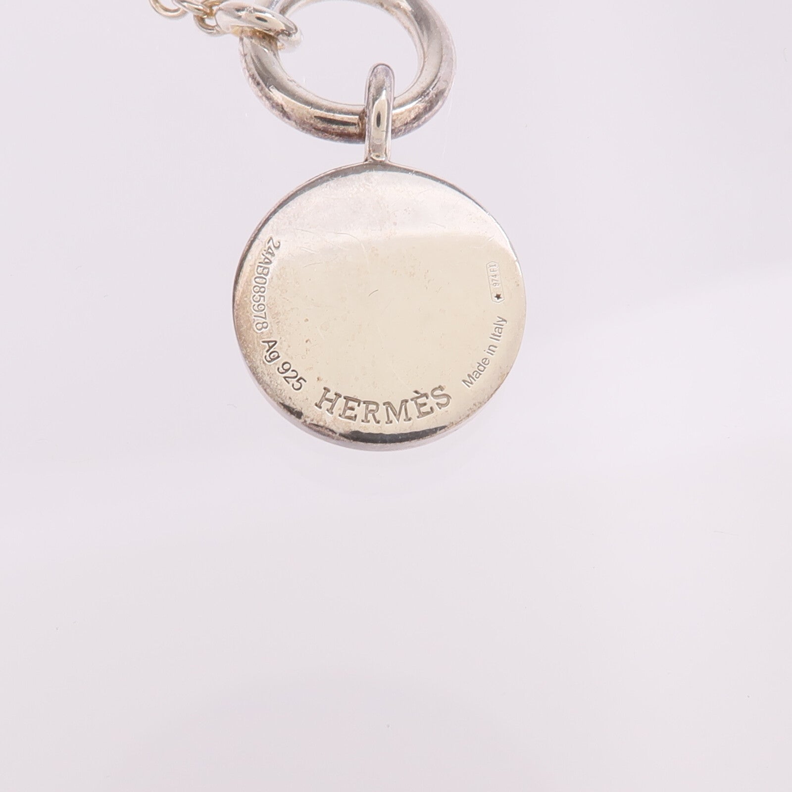 HERMES 【激減優惠】925純銀Amulettes Ex-Libris Pendant項鍊