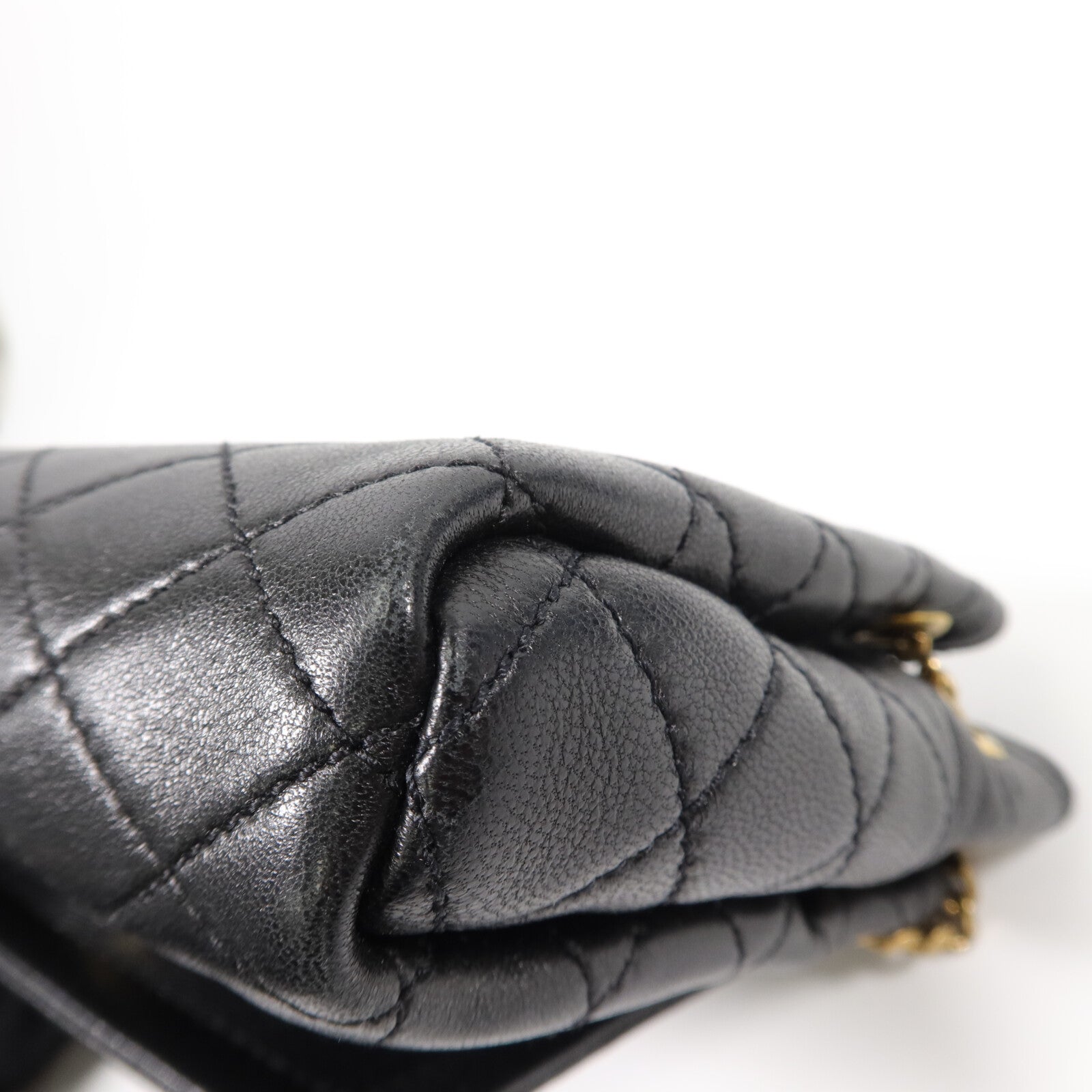 SAINT LAURENT 羊皮皮革Mini Nolita鏈帶肩背袋