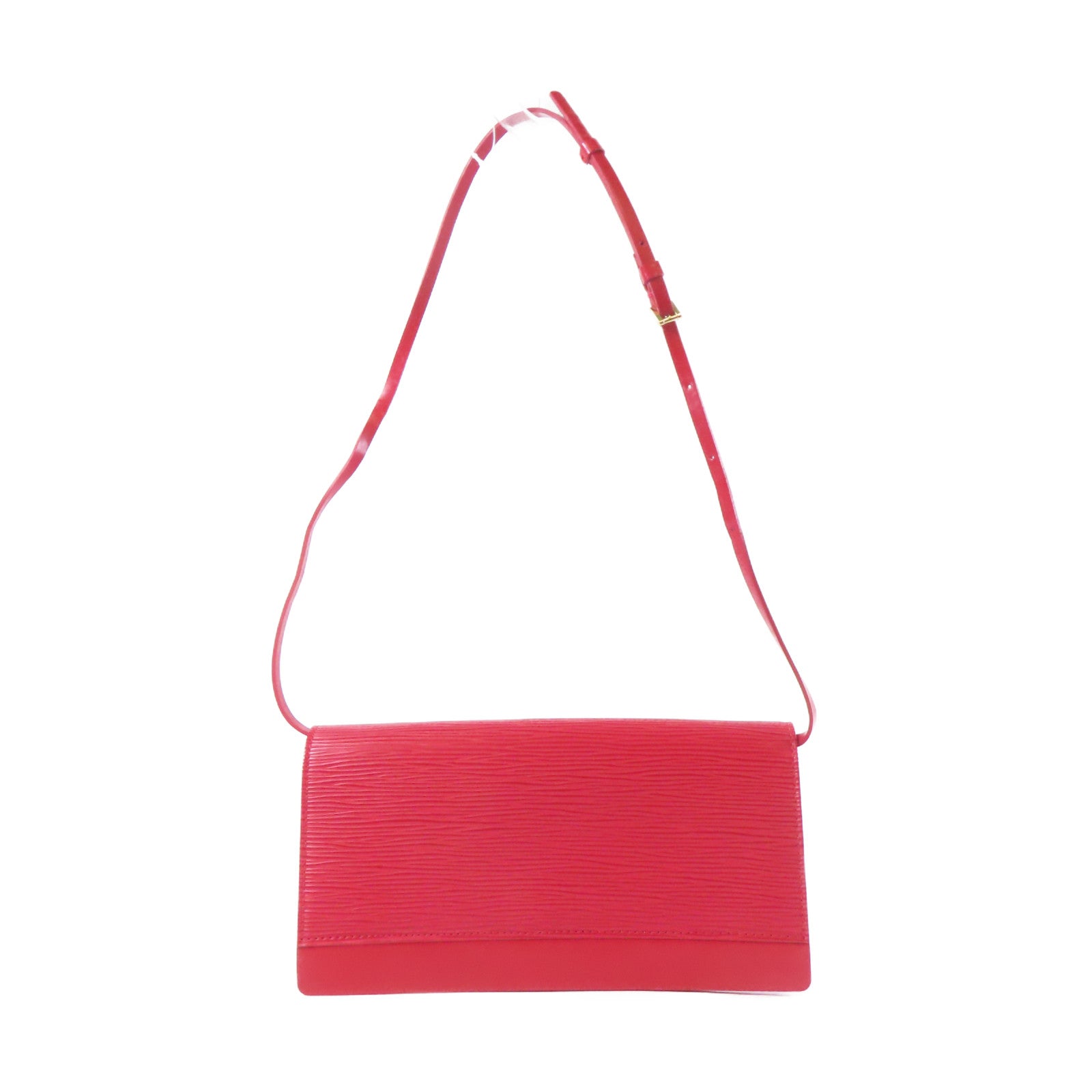 LOUIS VUITTON Epi Honfleur Clutch Bag金扣肩背袋紅色