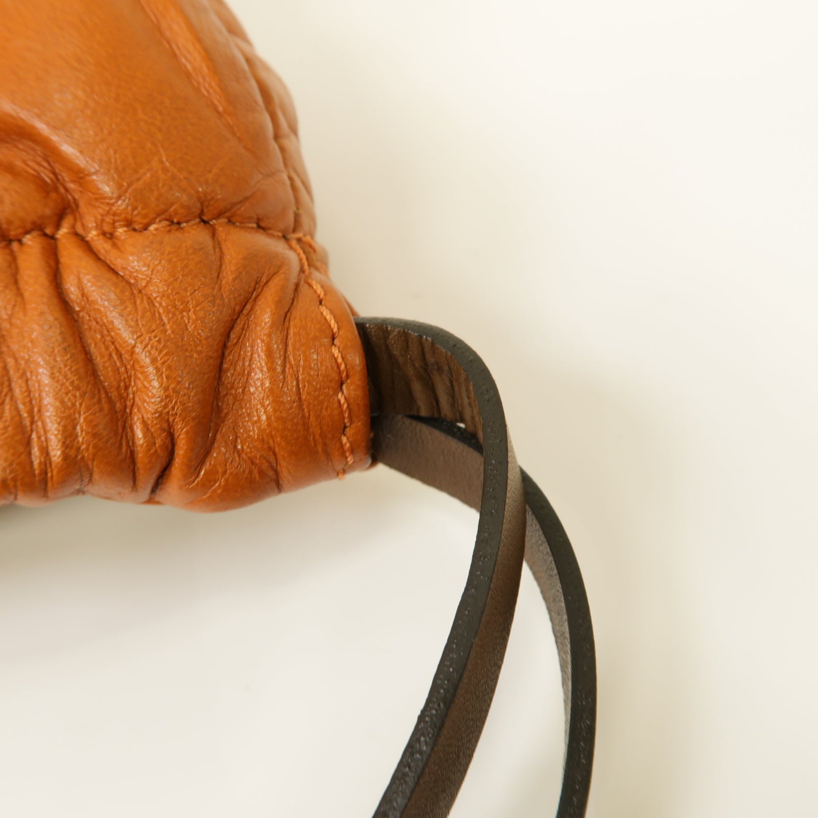 MARNI 皮革Marni Shoulder Bag銀扣肩背袋橙色