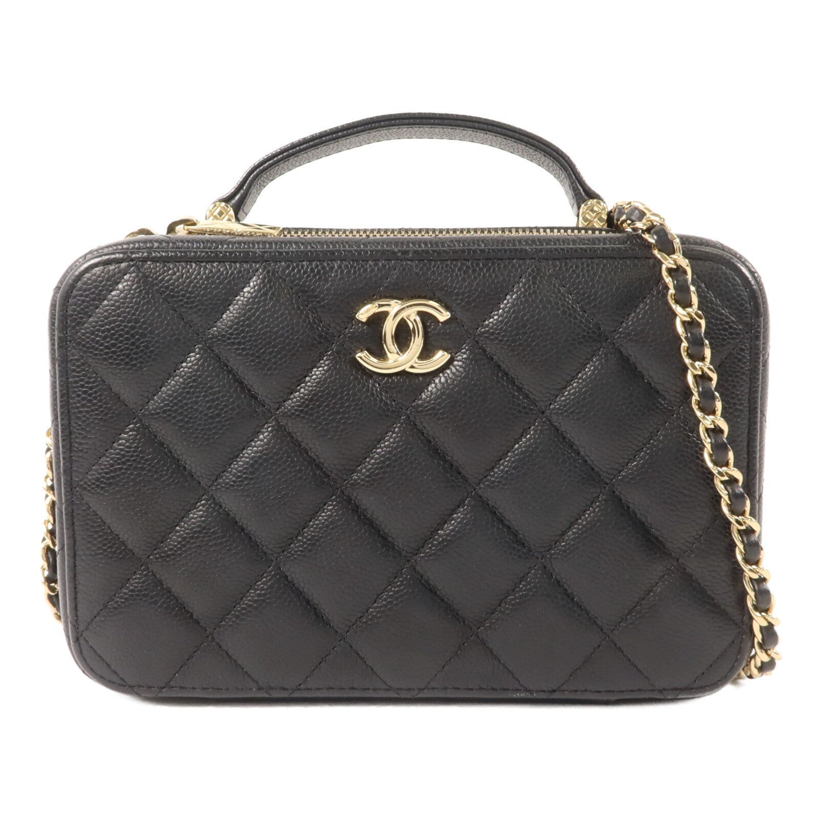 CHANEL 牛皮皮革Top Handle Vanity Case手挽肩背兩用袋