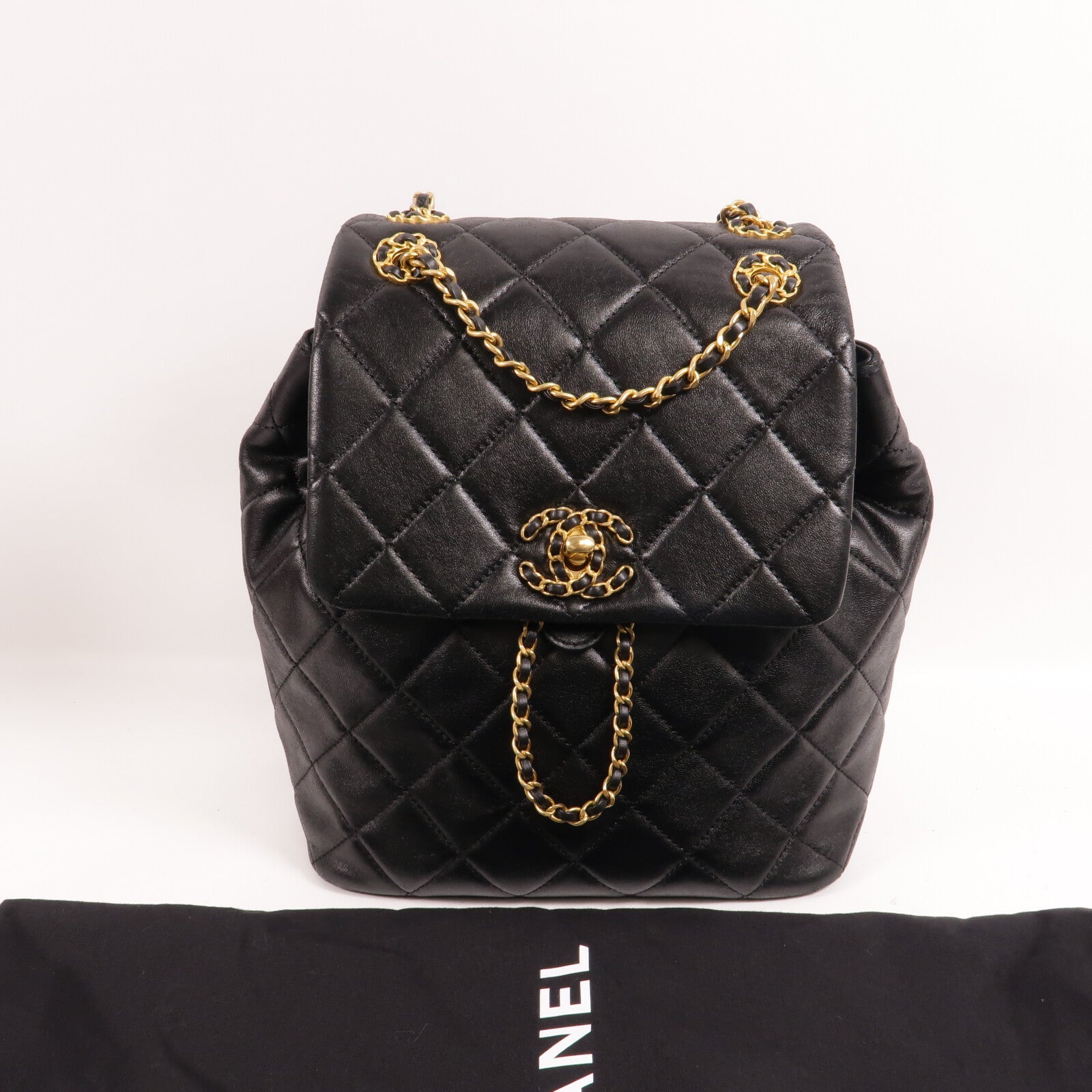 CHANEL 牛皮皮革C19 Backpack背包