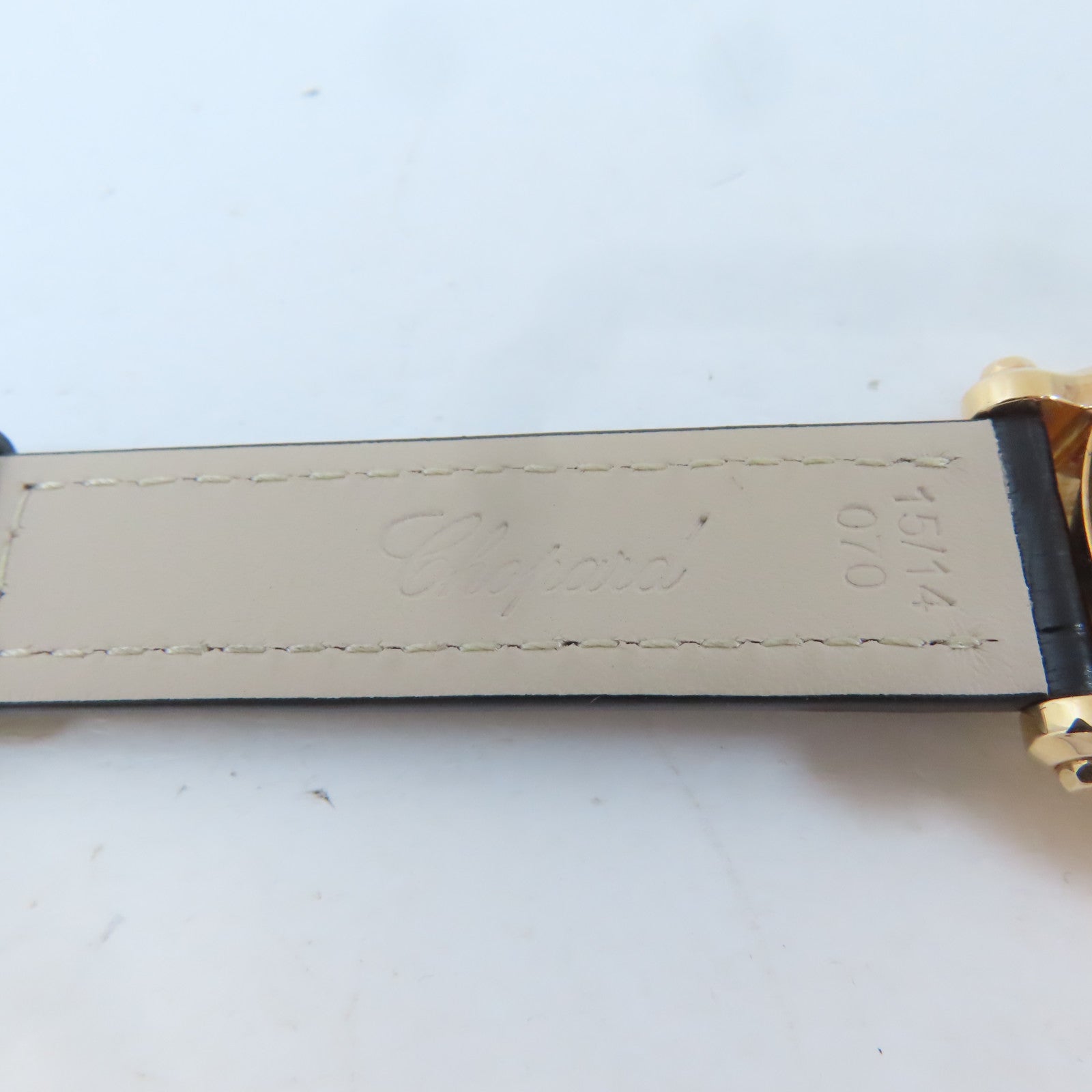 Chopard Happy Sport 18K玫瑰金/皮革帶手錶自動機芯白色