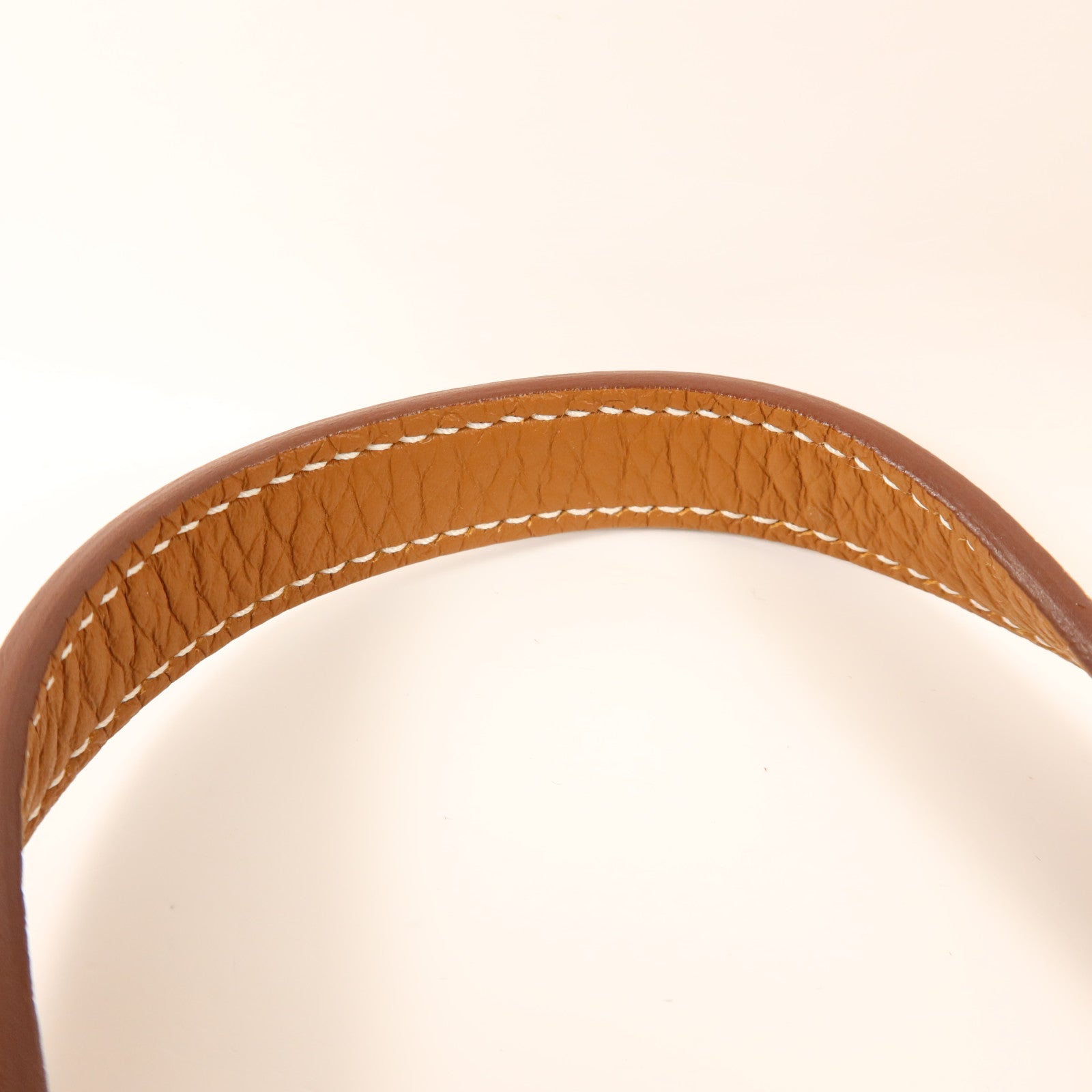 HERMES Clemence皮革Halzan 25金扣手挽肩背兩用袋Gold