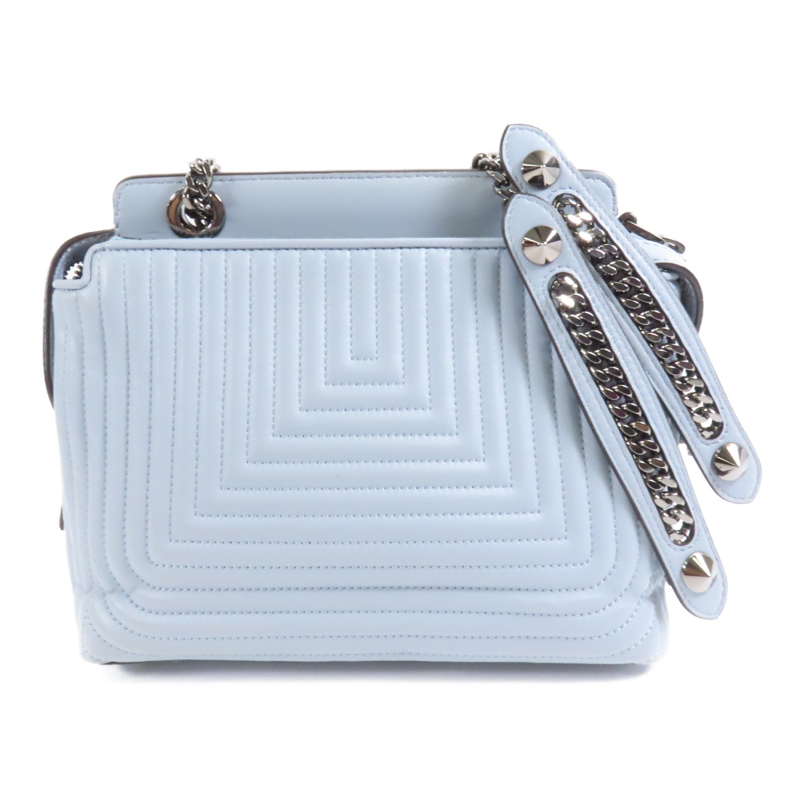 FENDI 皮革Dotcom鏈帶肩背袋