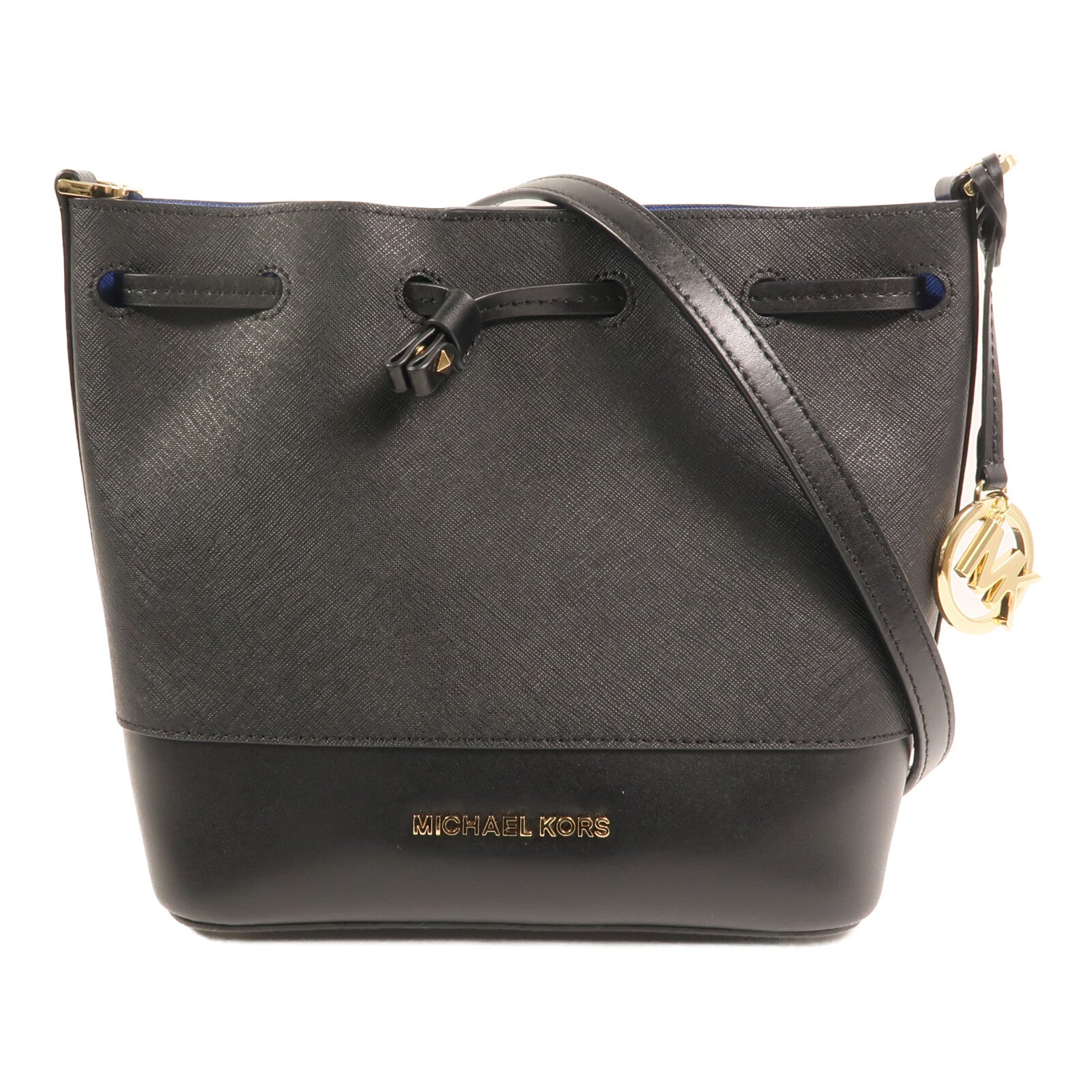 Michael Kors 牛皮皮革Bucket Bag金扣肩背袋