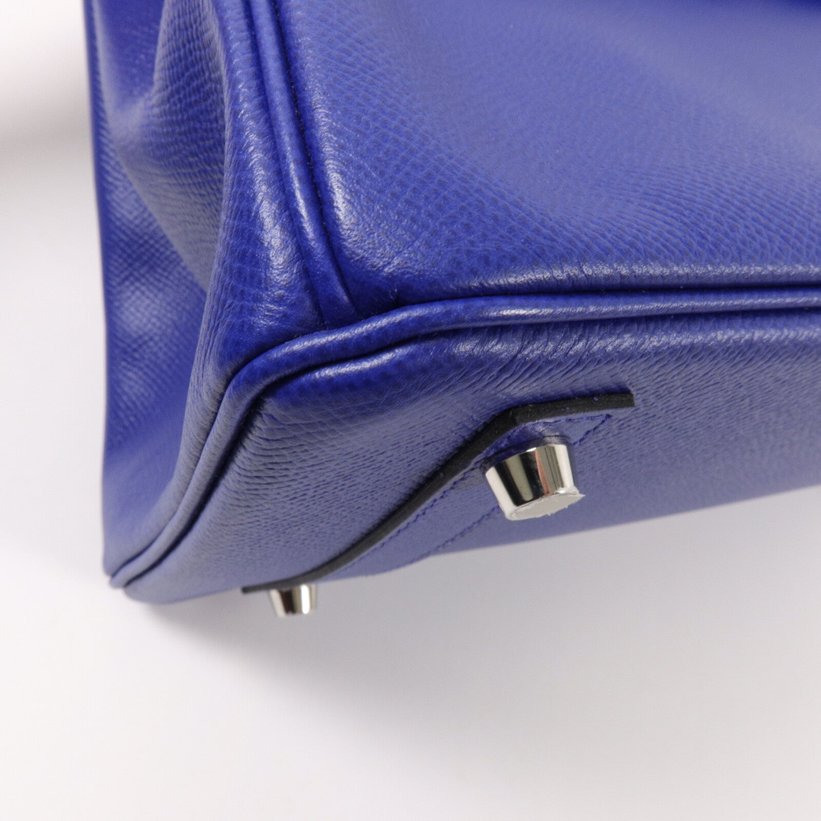 HERMES Epsom皮革Birkin 30手挽袋Bleu Electrique