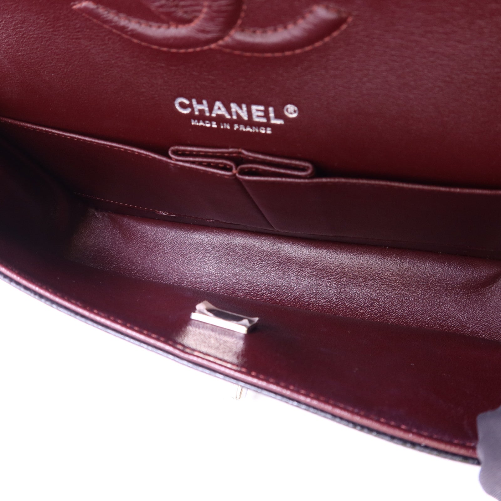 CHANEL 牛皮皮革Classic 25銀扣鏈帶肩背袋