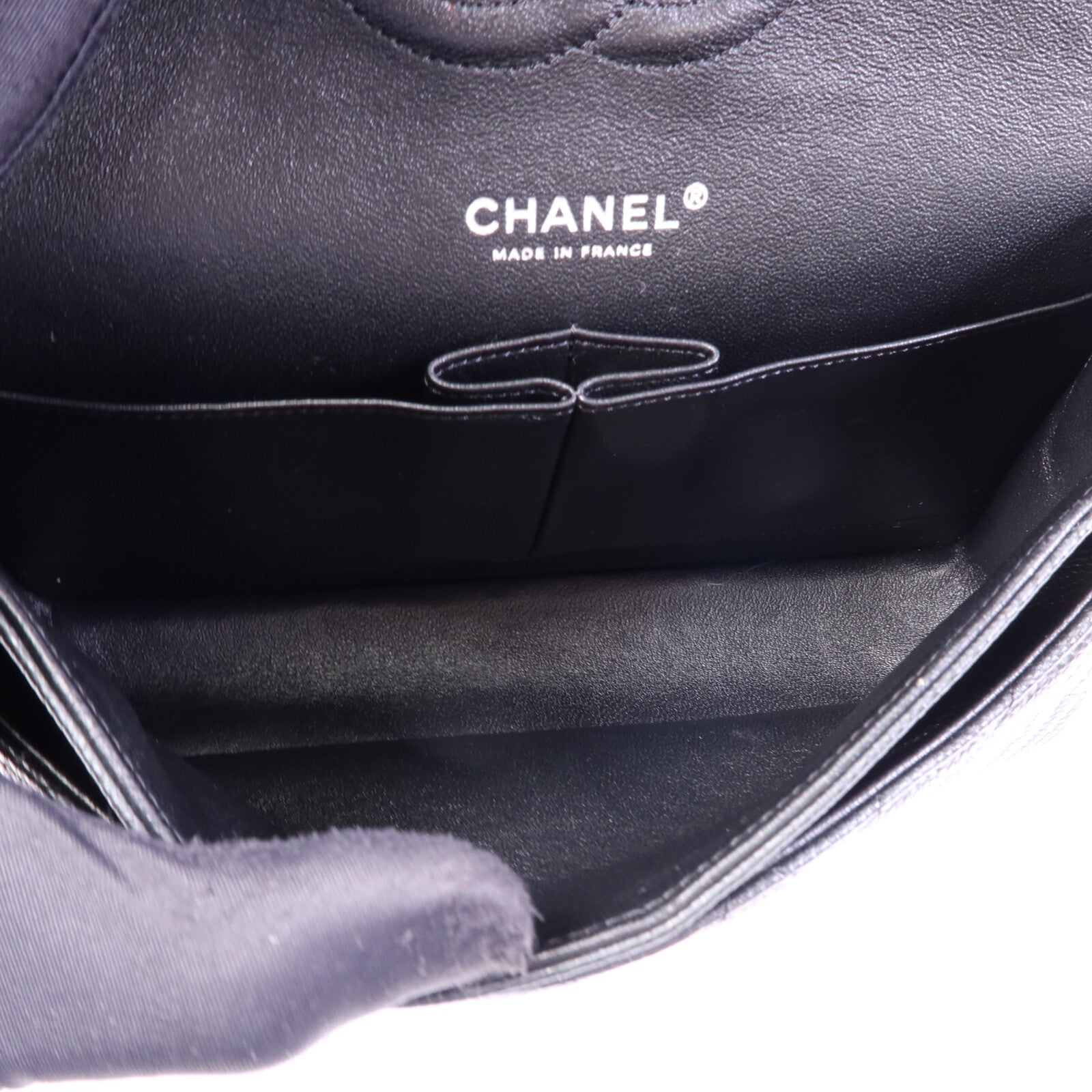 CHANEL 牛皮皮革Classic 25銀扣鏈帶肩背袋
