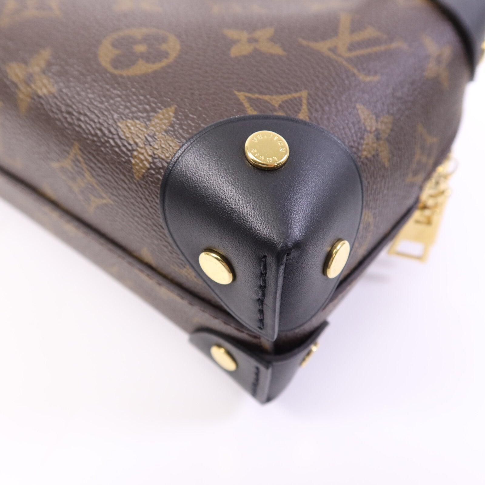 LOUIS VUITTON Monogram Petite Malle Souple金扣手挽肩背兩用袋