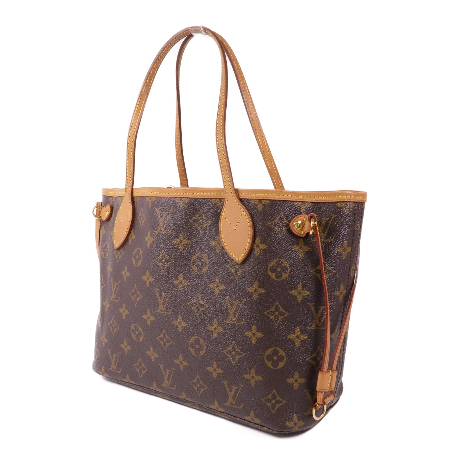 LOUIS VUITTON Monogram Neverfull PM金扣肩背袋